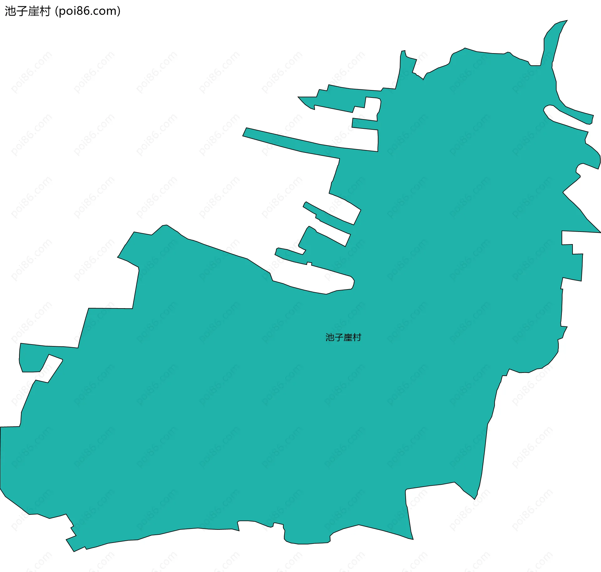 池子崖村边界地图