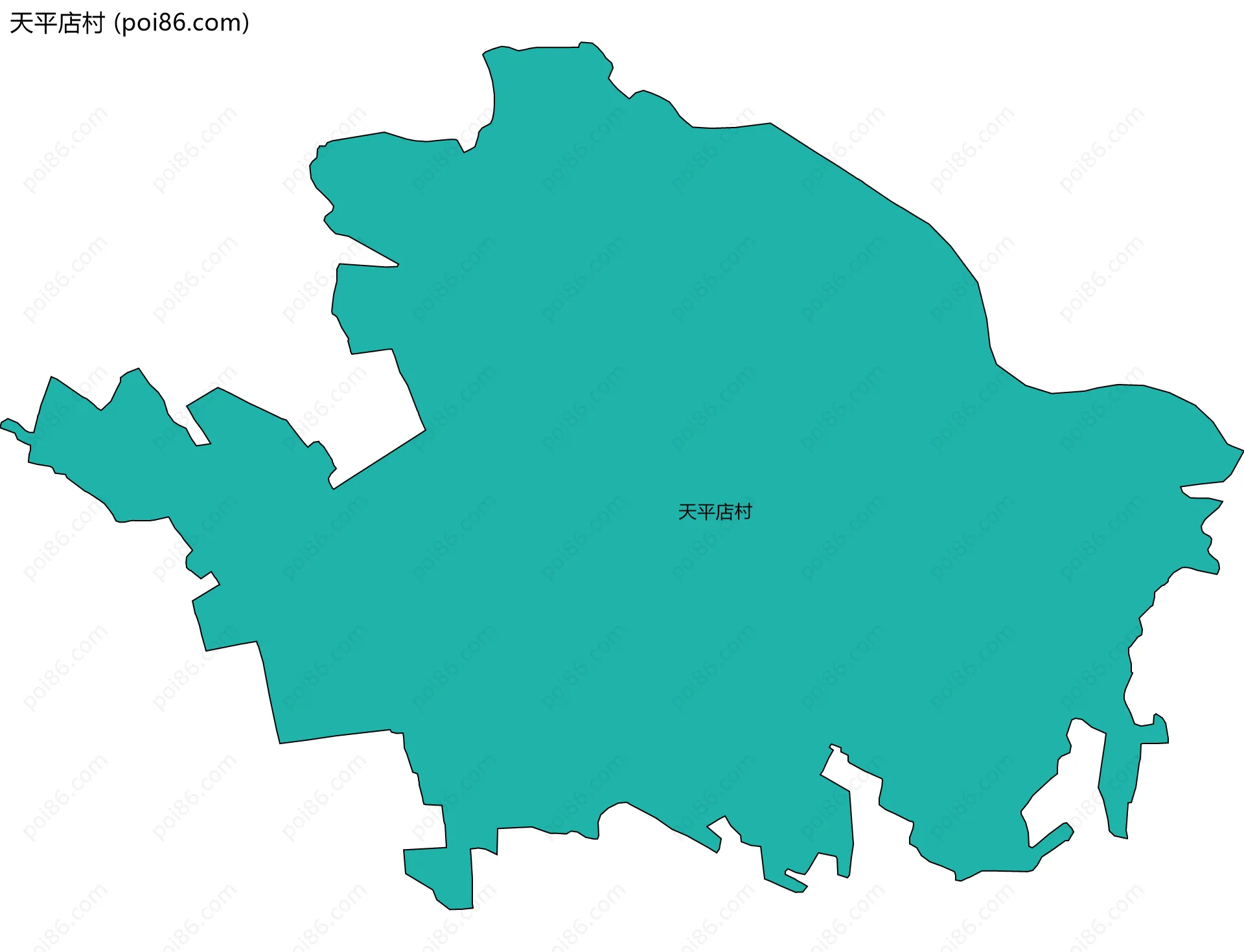 天平店村边界地图