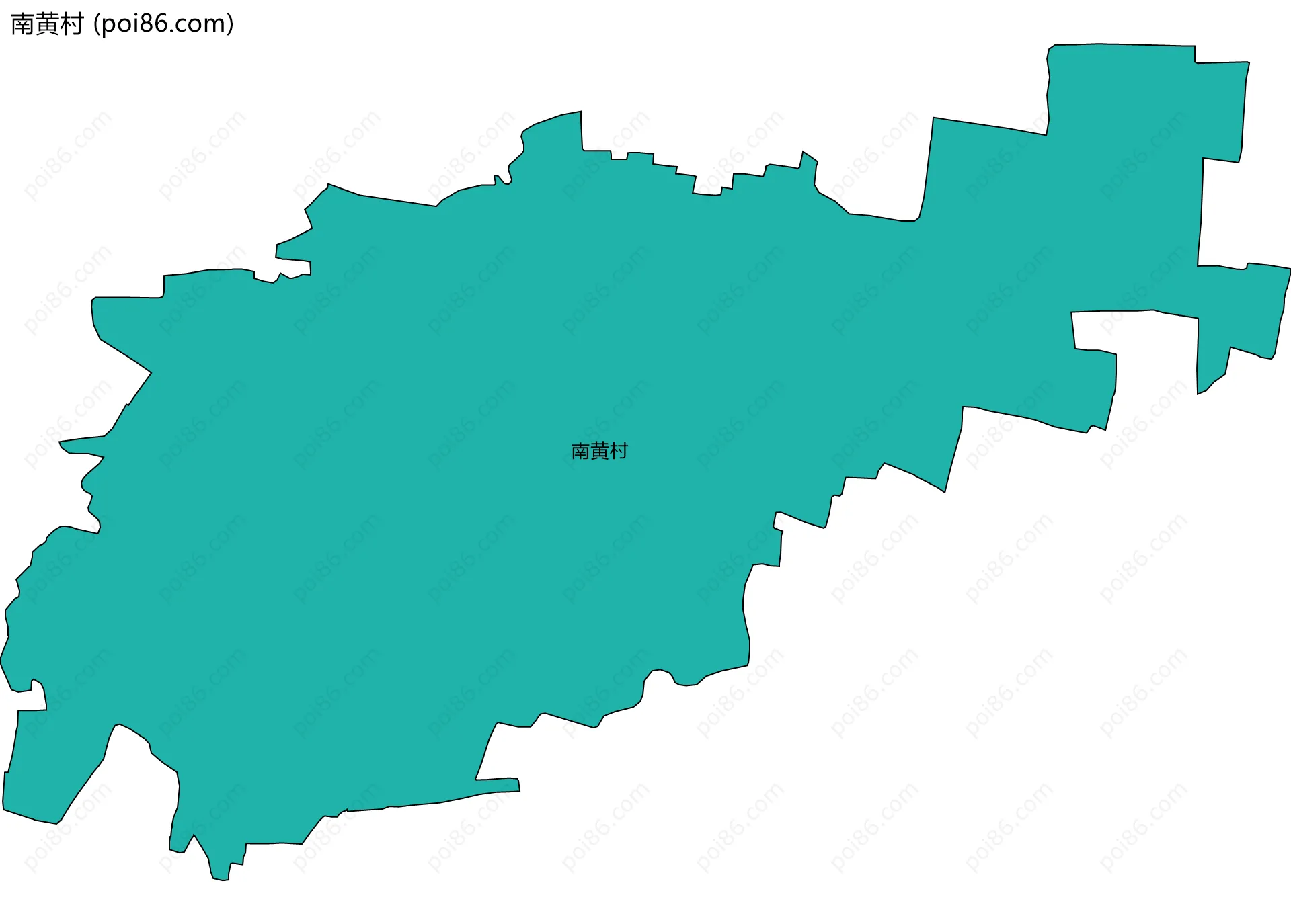 南黄村边界地图