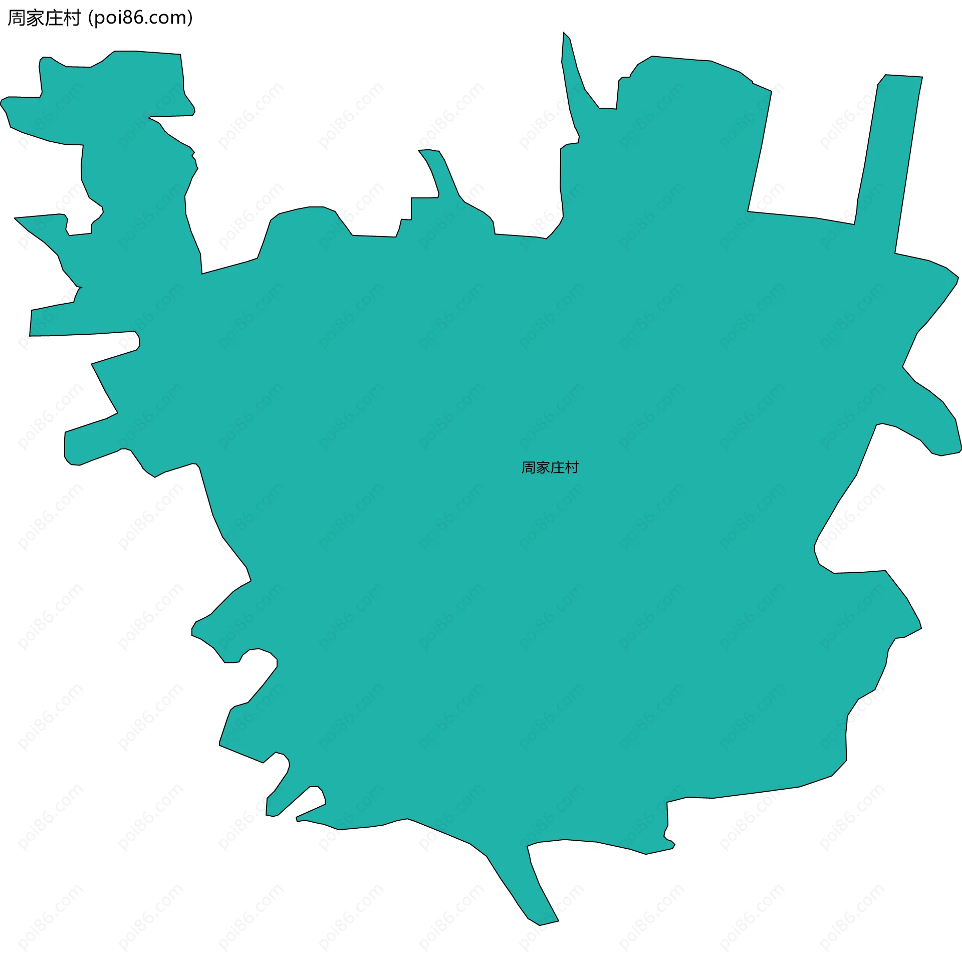 周家庄村边界地图