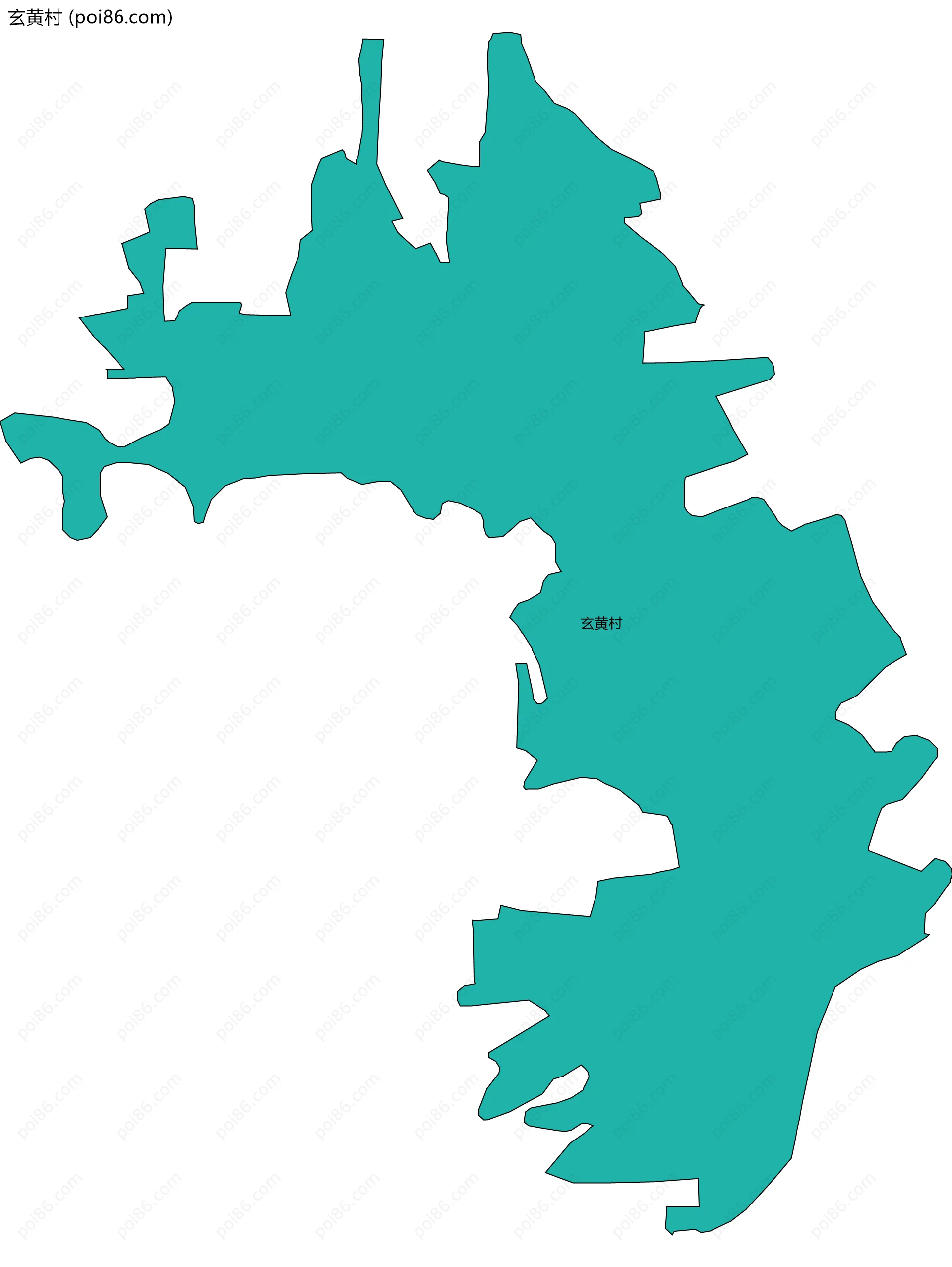 玄黄村边界地图