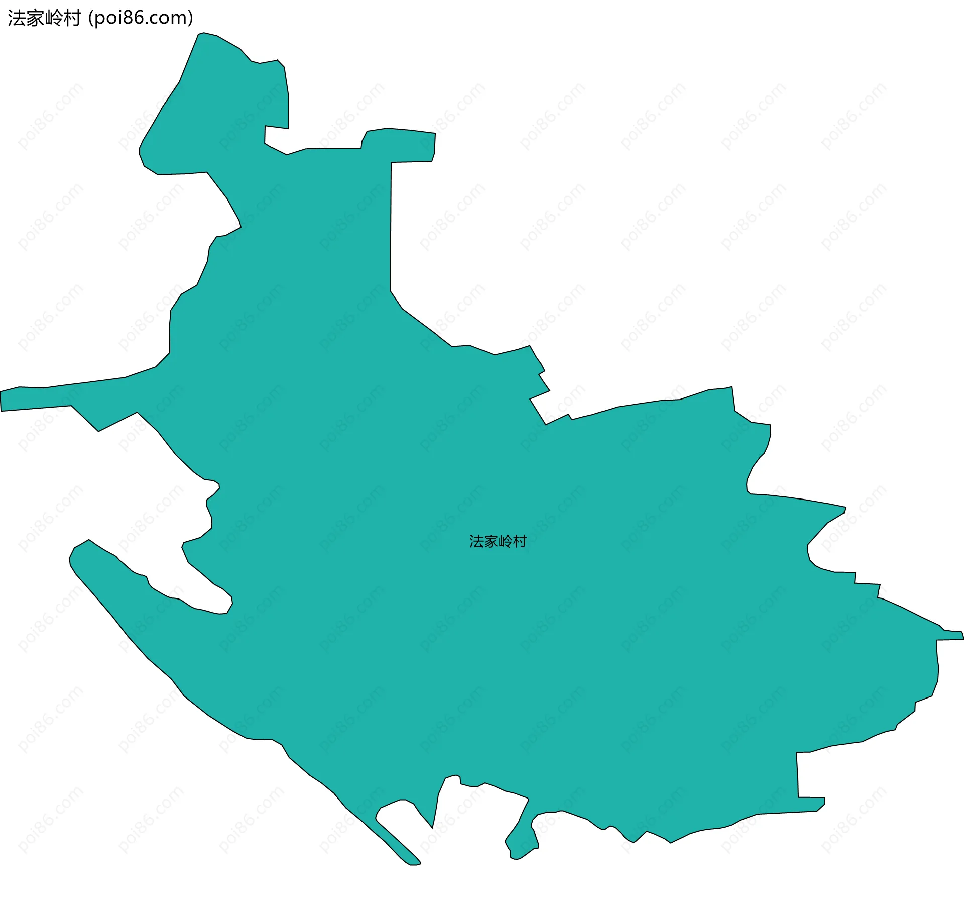 法家岭村边界地图