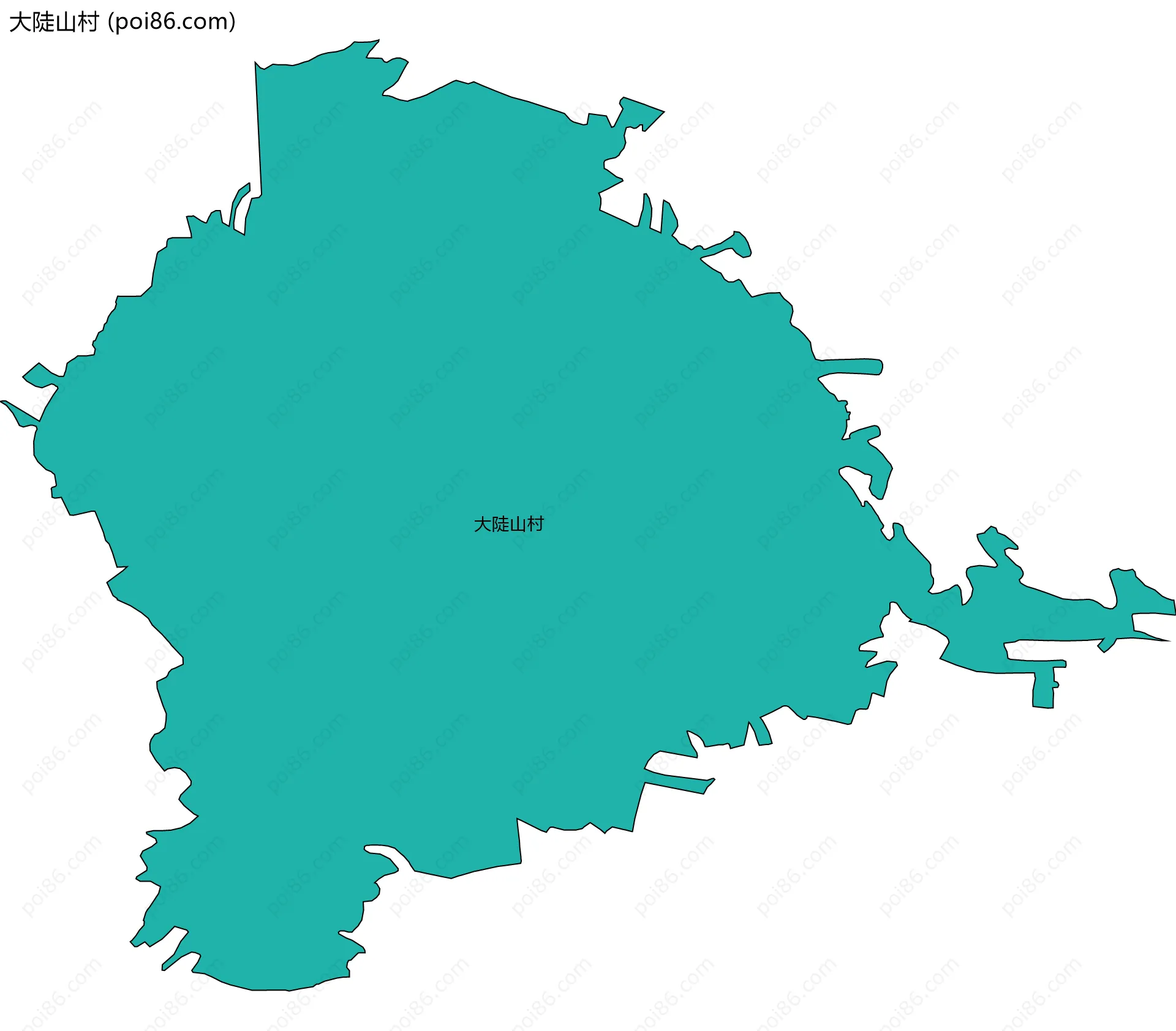 大陡山村边界地图