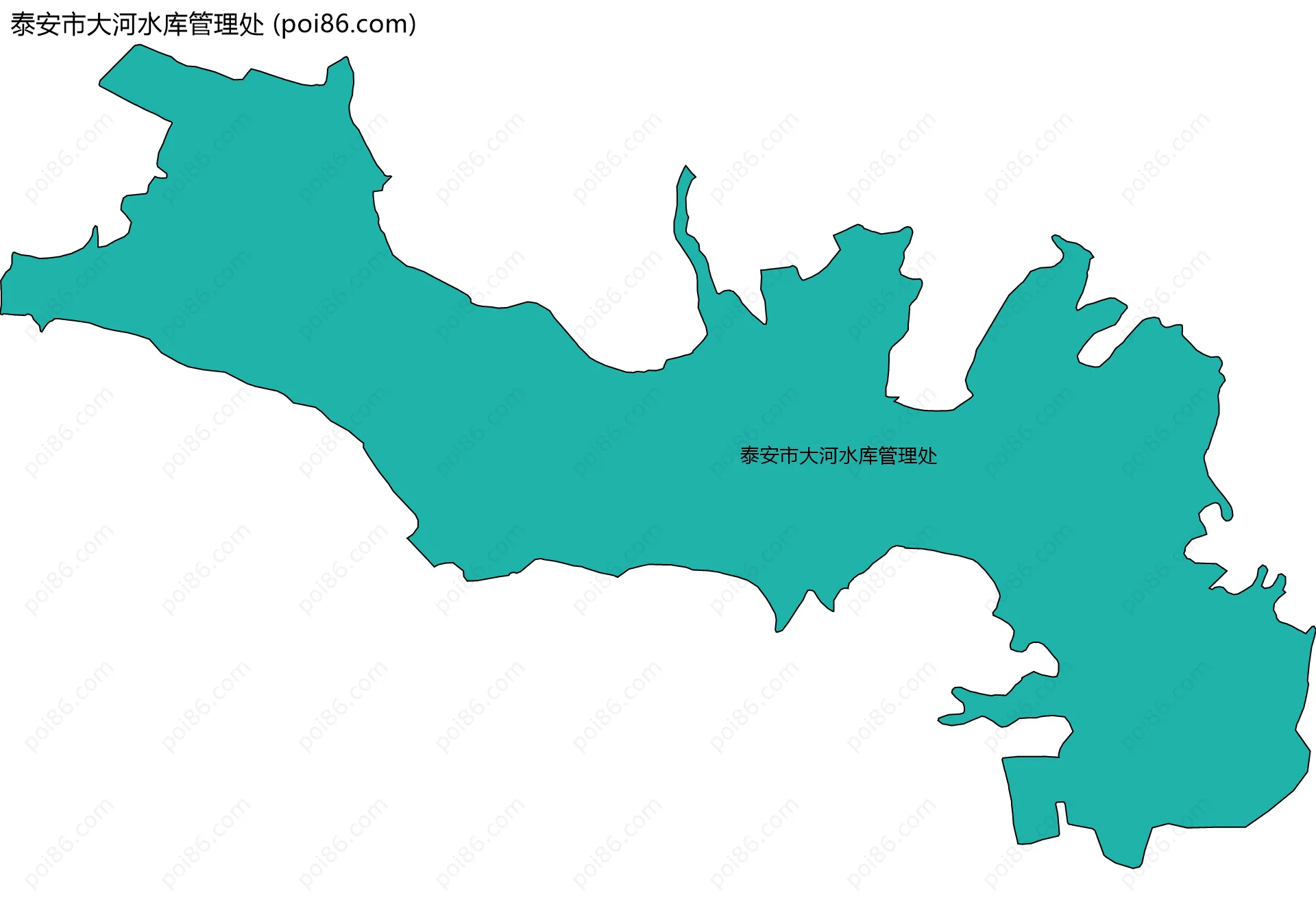 泰安市大河水库管理处边界地图