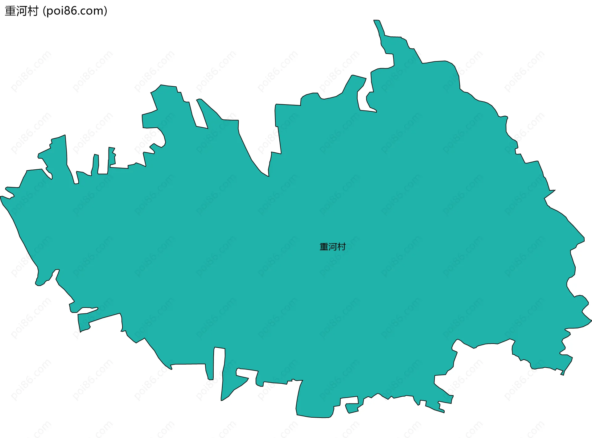 重河村边界地图