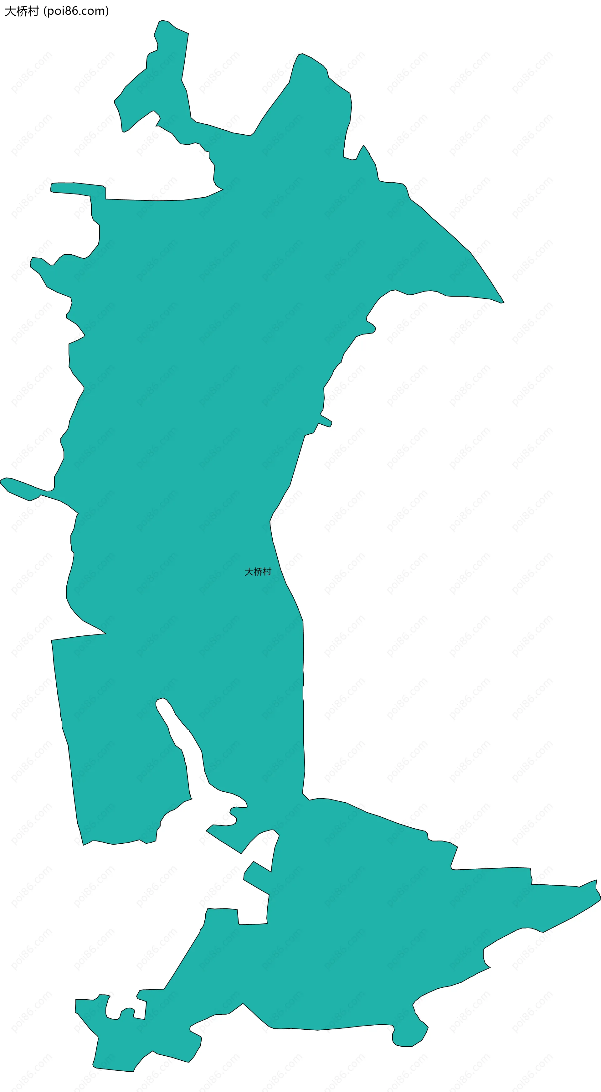 大桥村边界地图