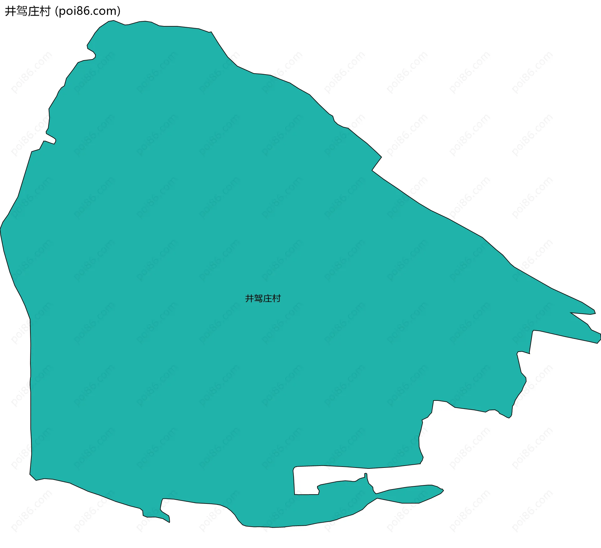 井驾庄村边界地图