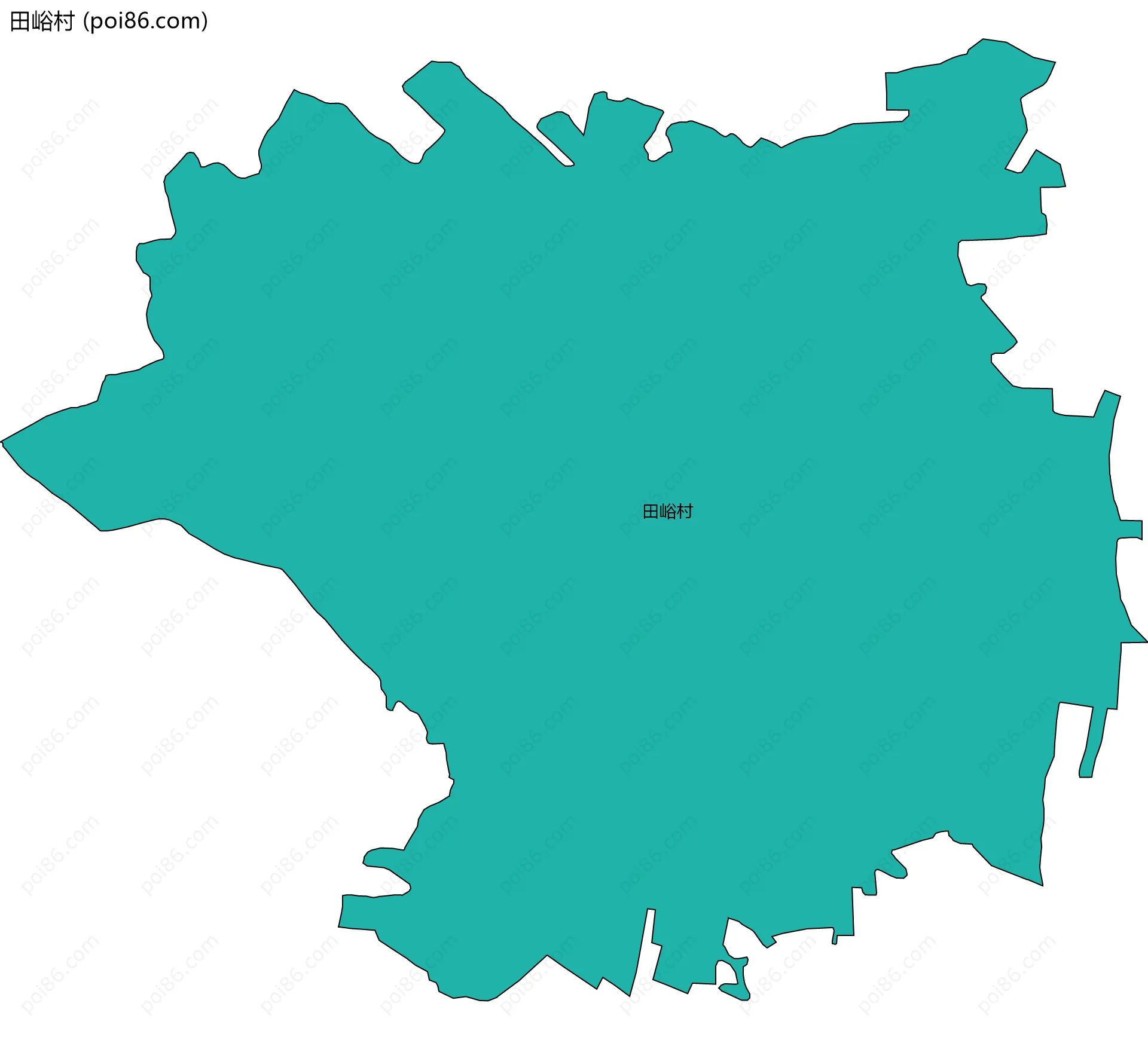 田峪村边界地图