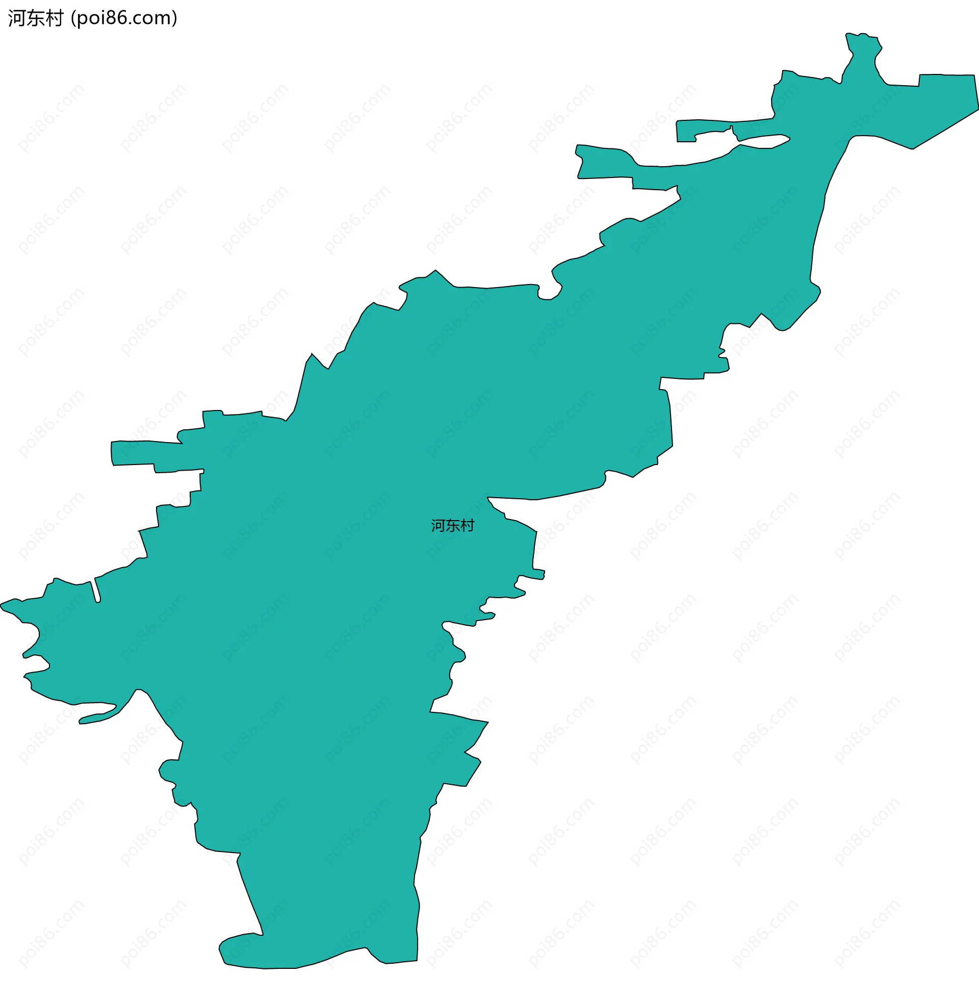 河东村边界地图