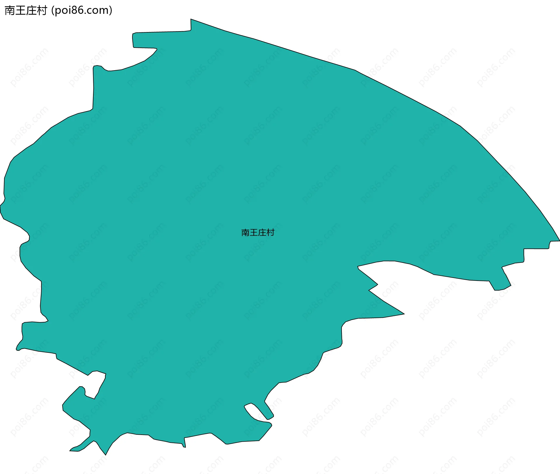 南王庄村边界地图