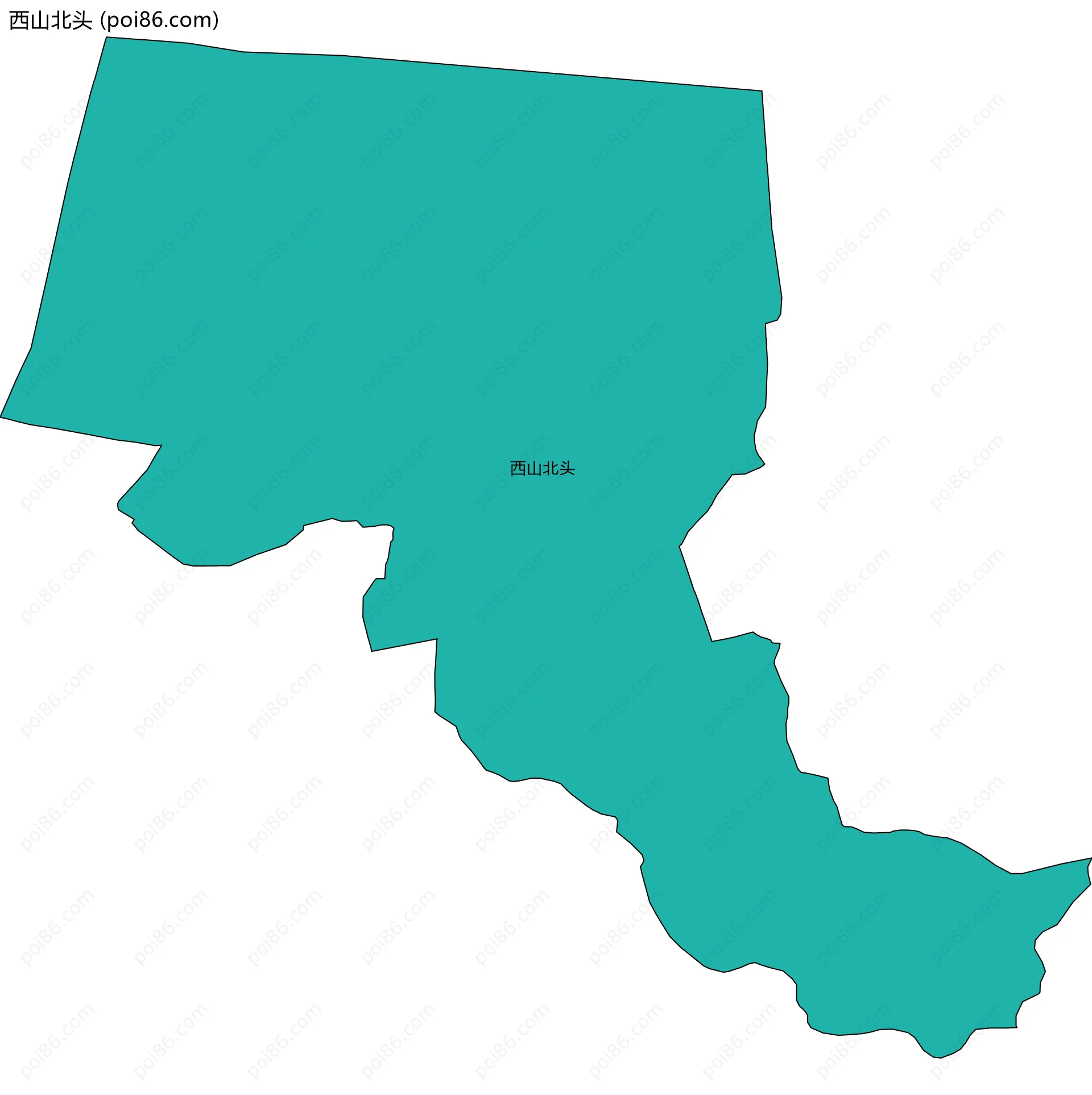 西山北头边界地图