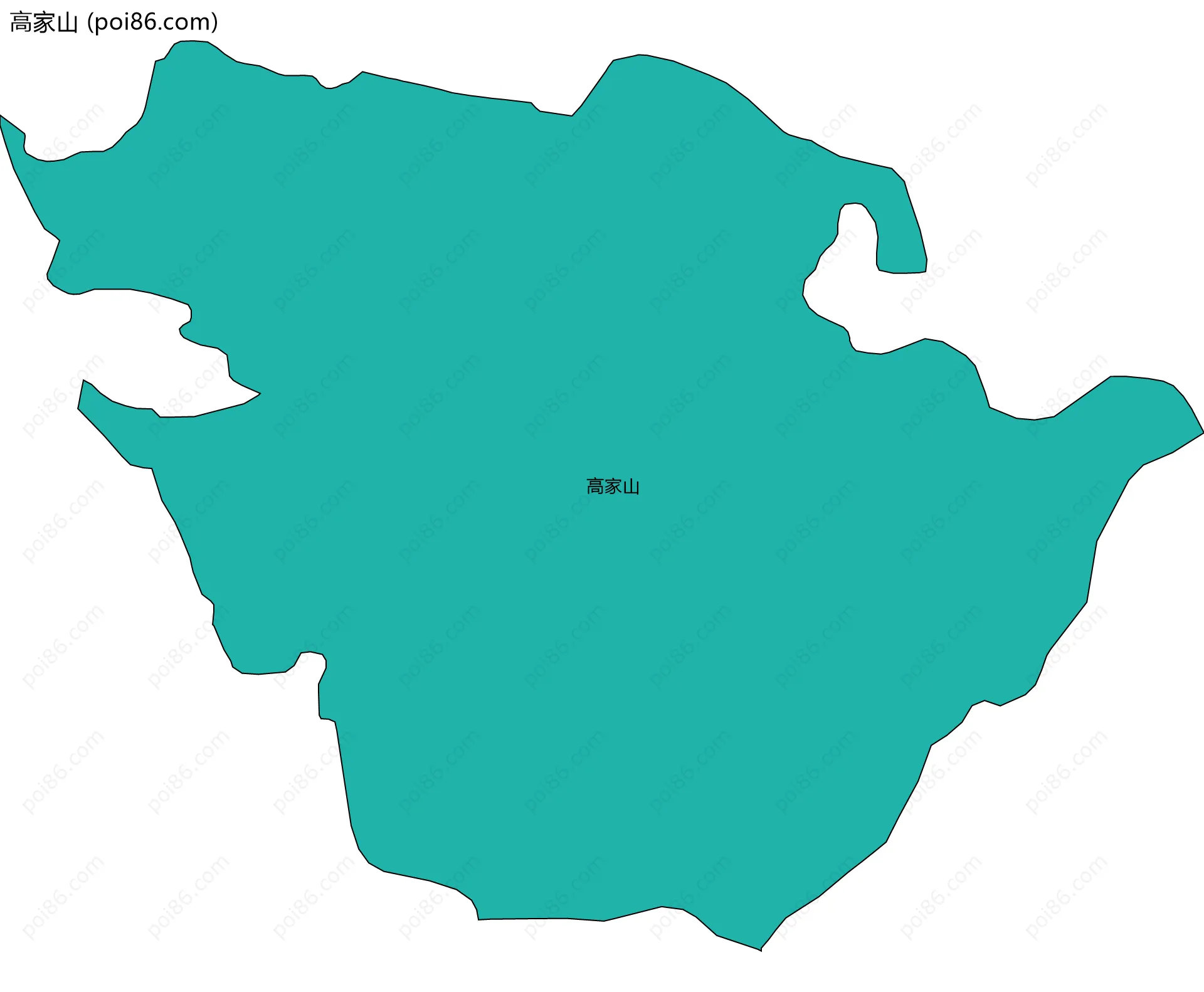 高家山边界地图