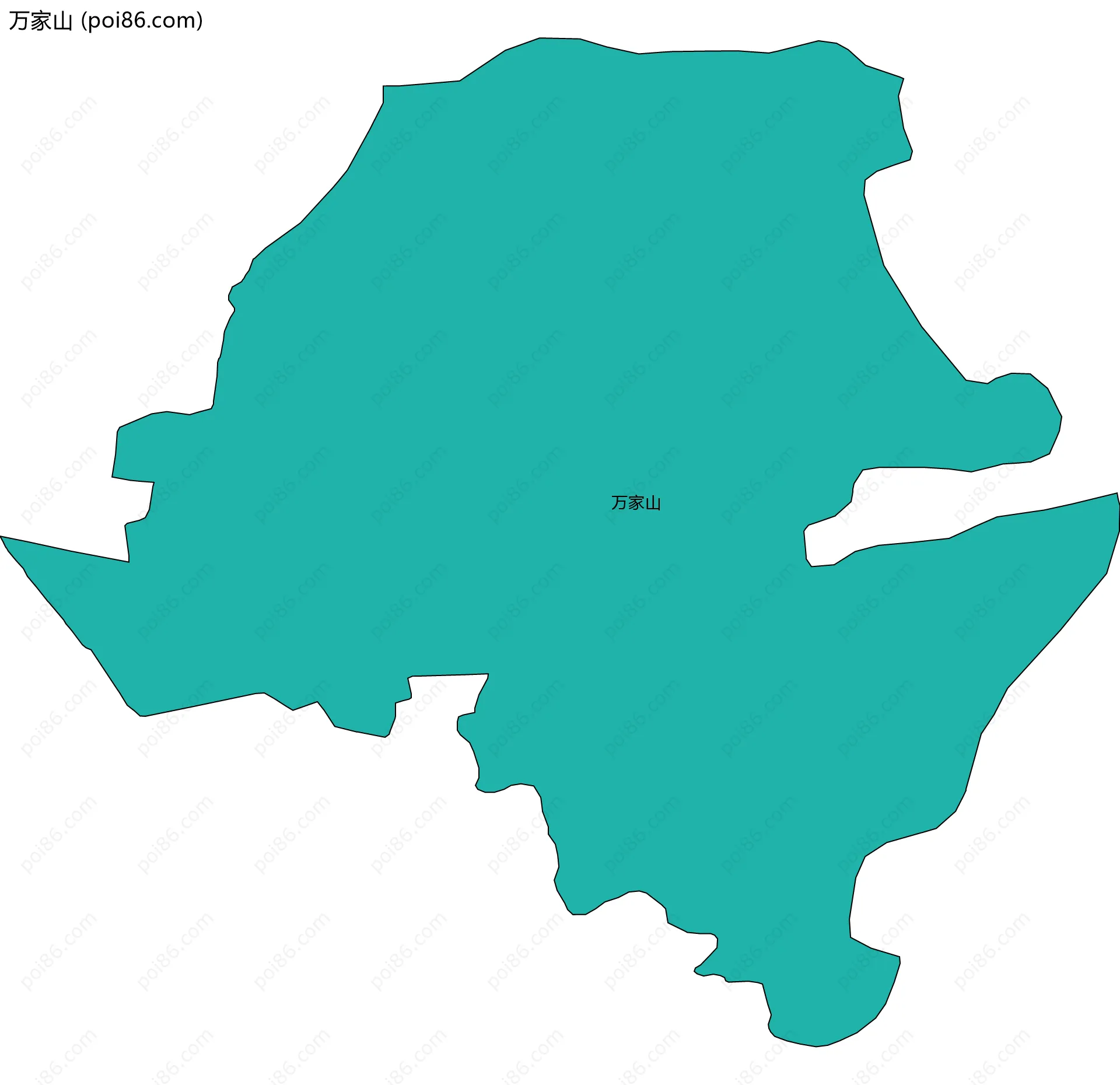 万家山边界地图