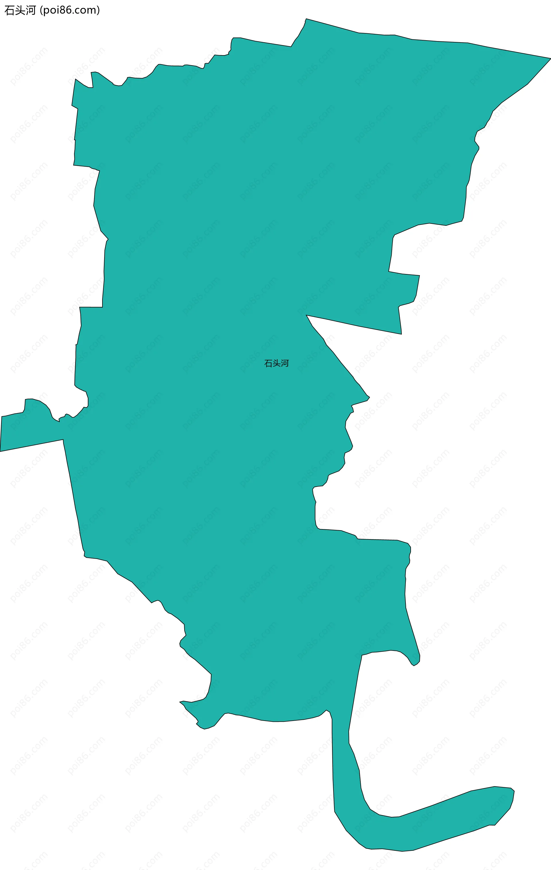 石头河边界地图