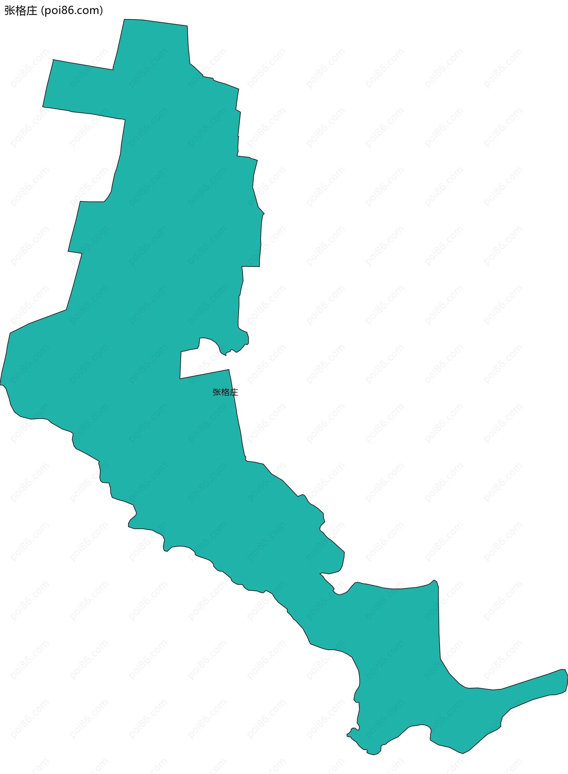 张格庄边界地图