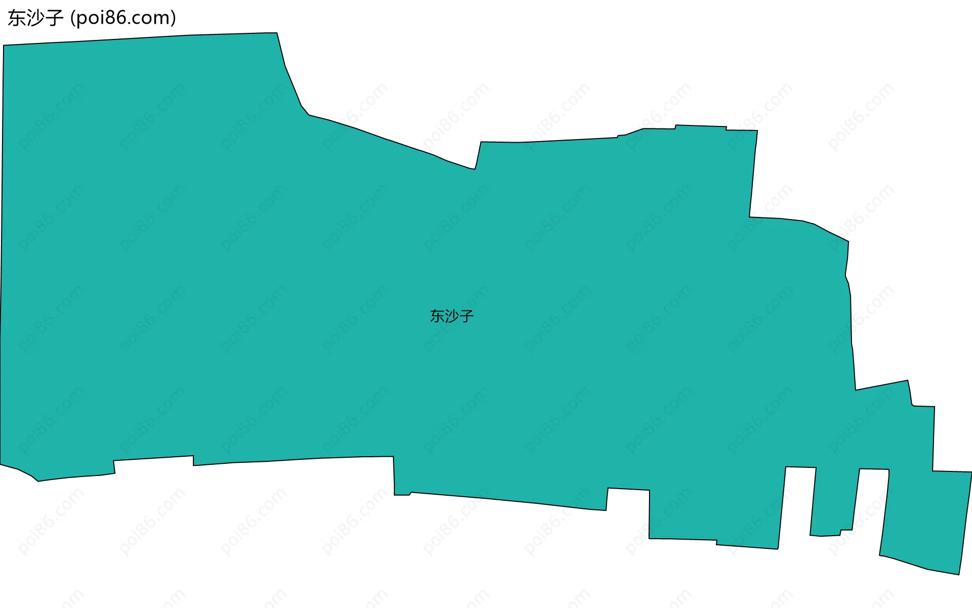 东沙子边界地图