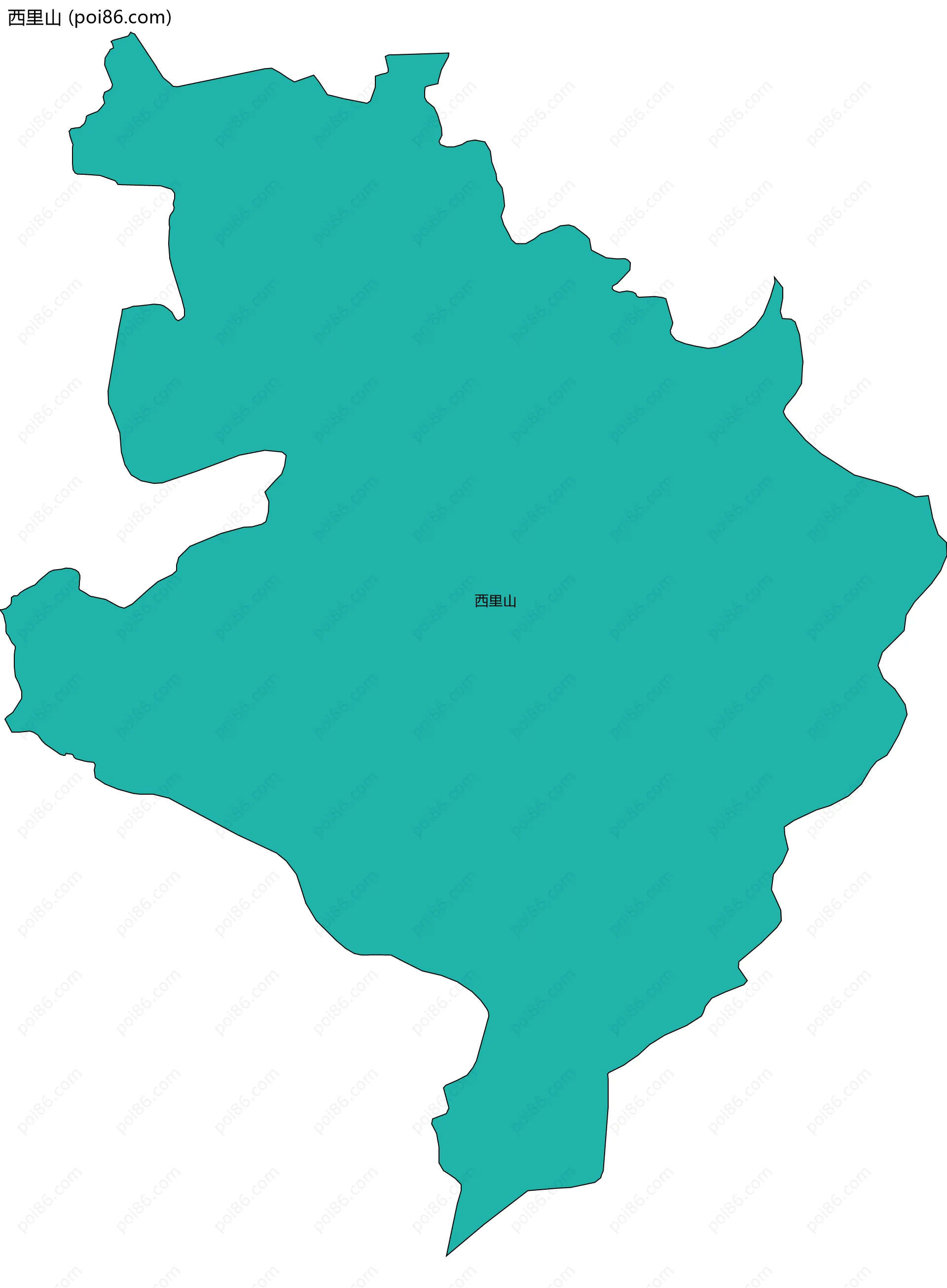 西里山边界地图