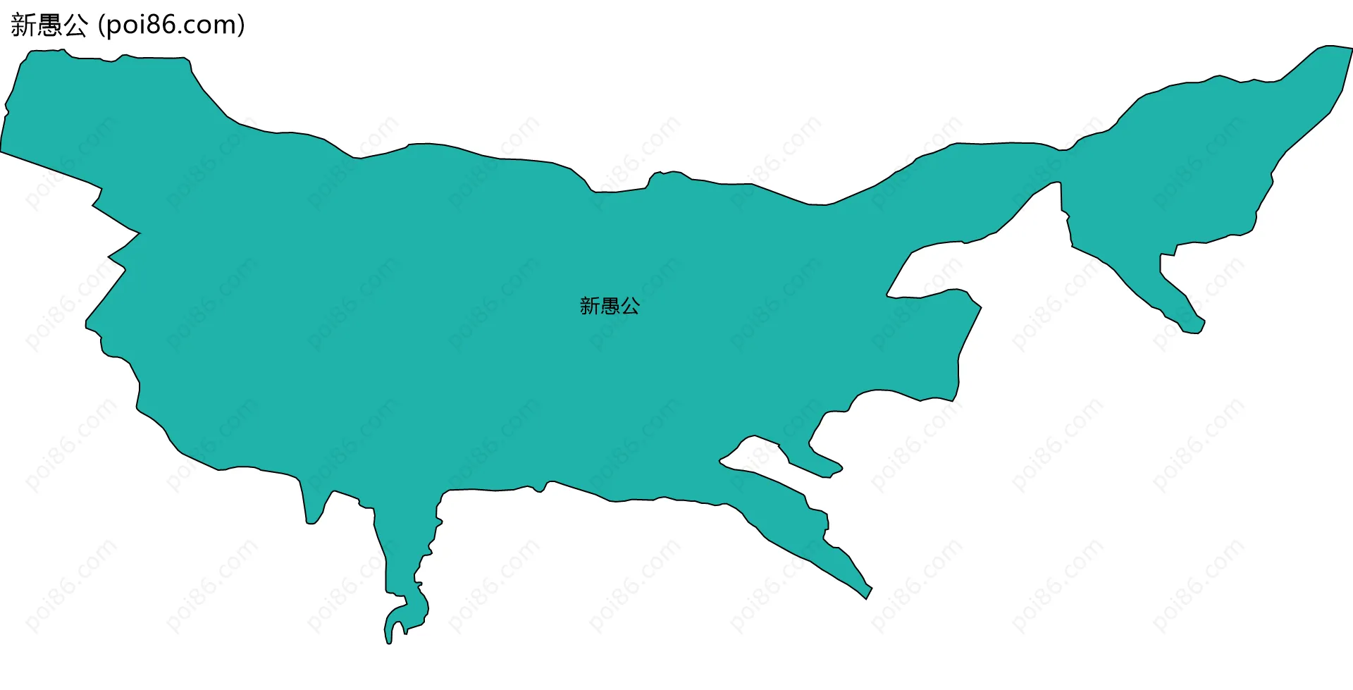 新愚公边界地图