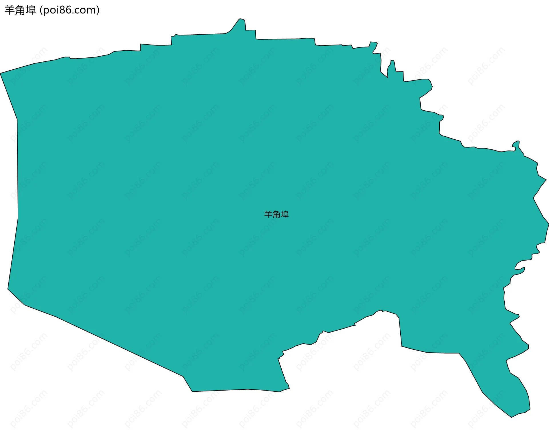 羊角埠边界地图