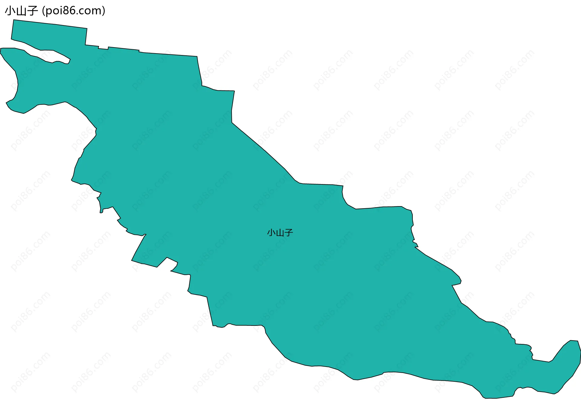小山子边界地图