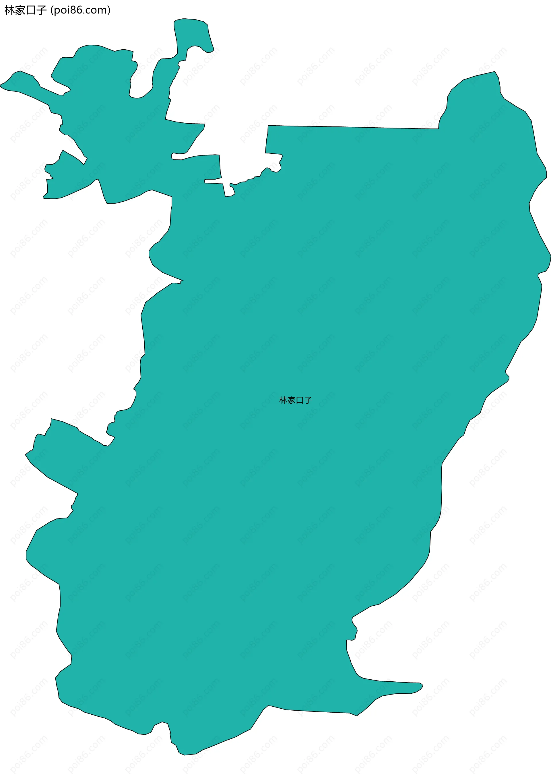 林家口子边界地图