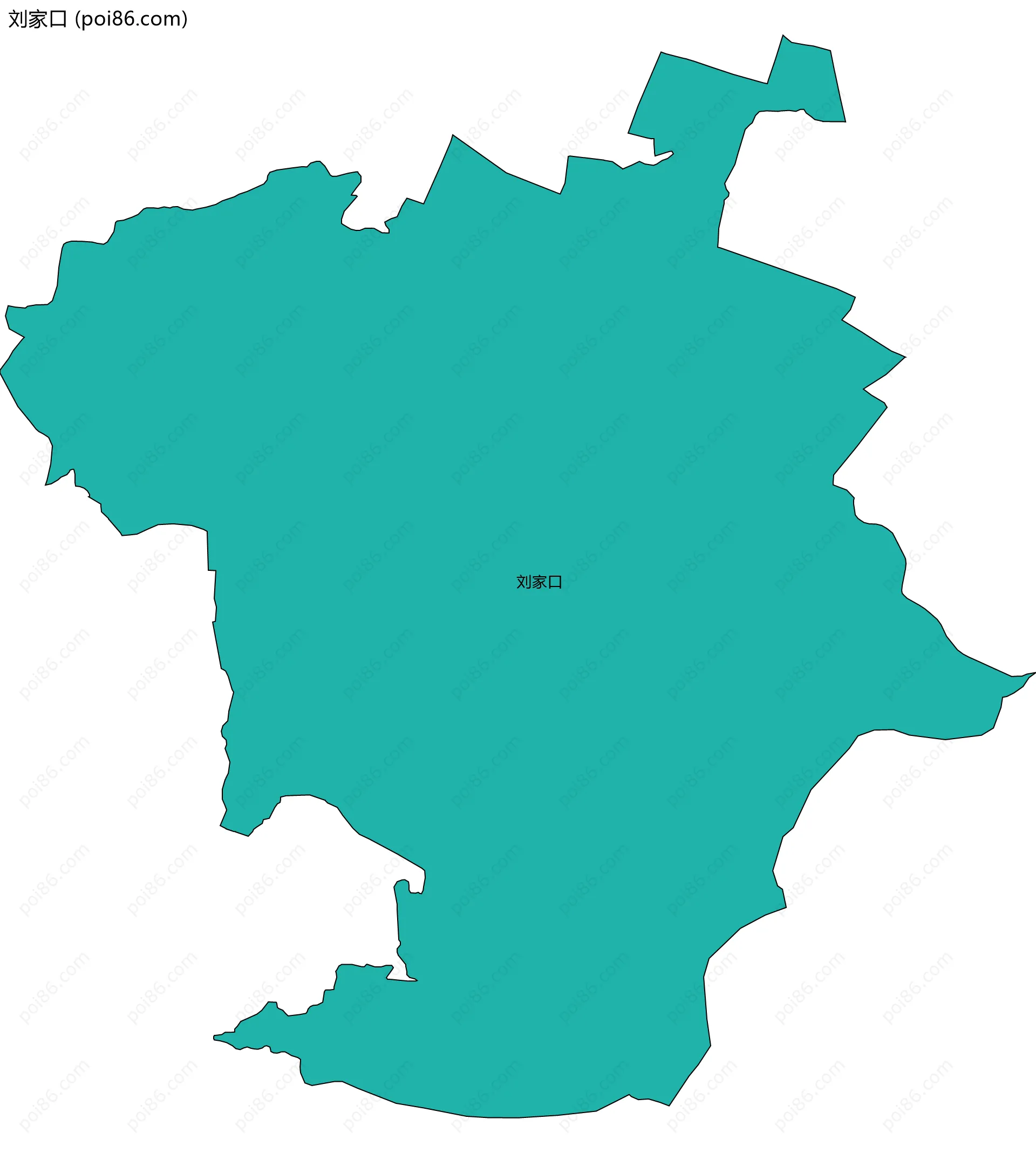 刘家口边界地图