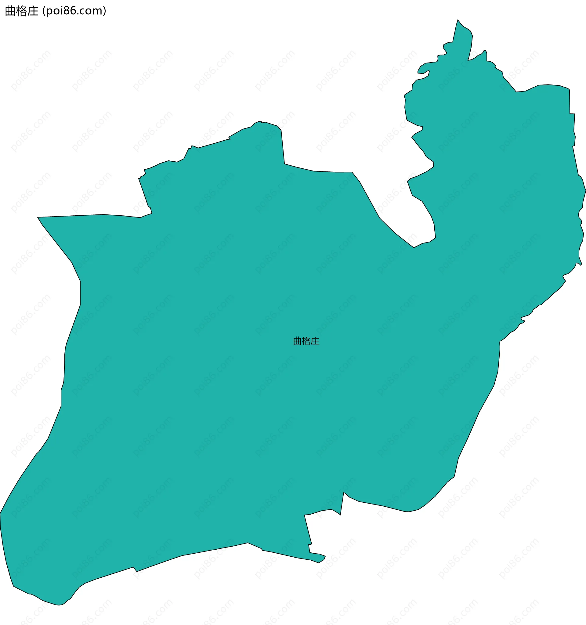 曲格庄边界地图