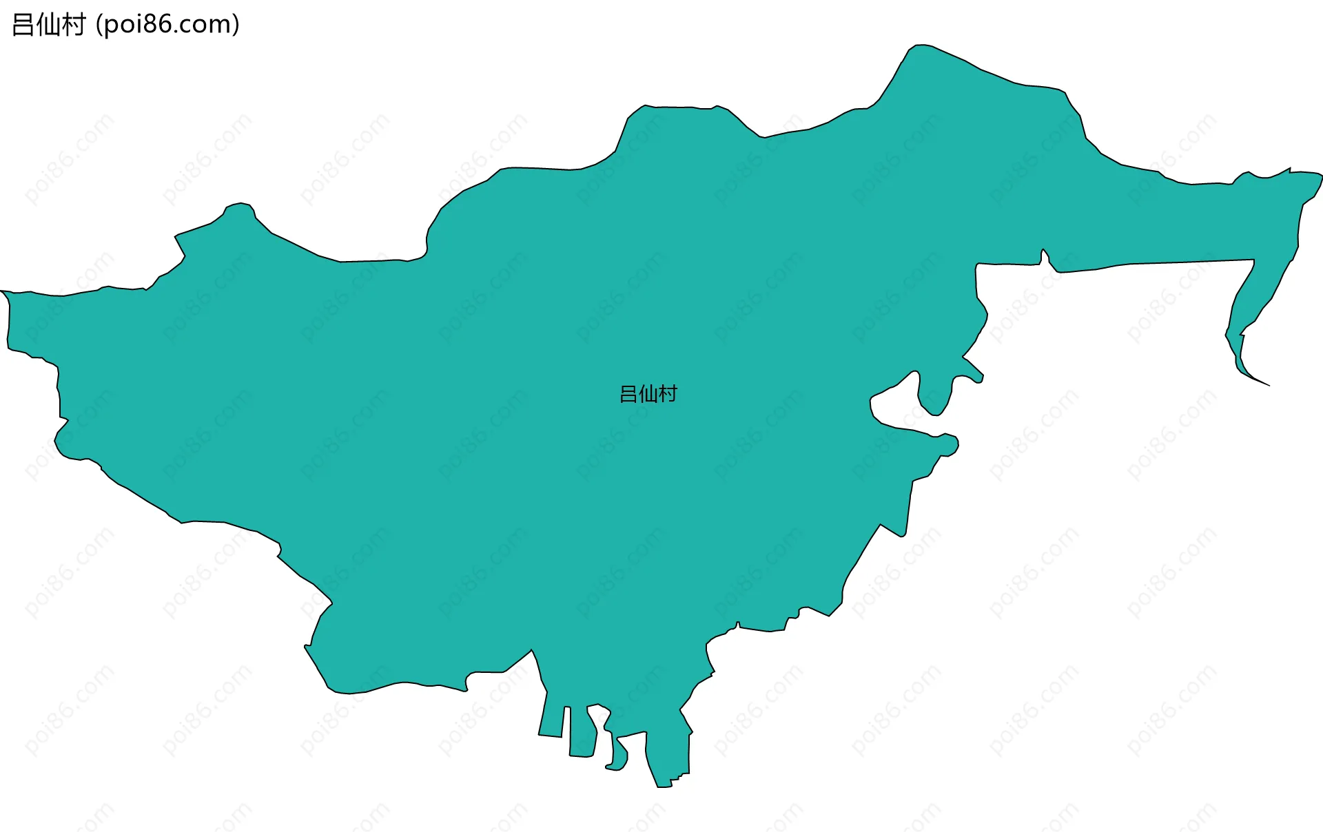吕仙村边界地图