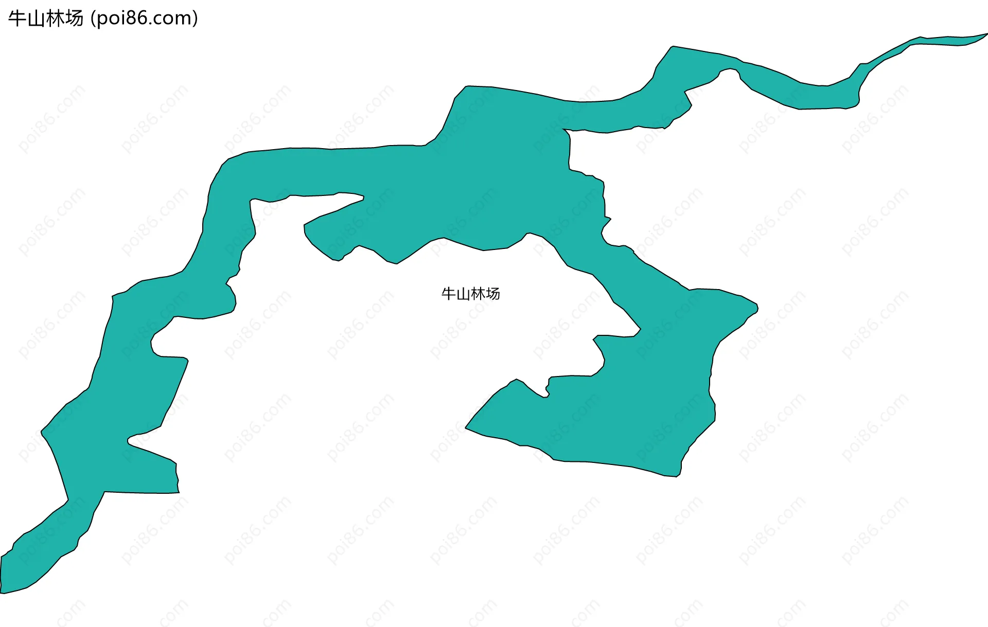 牛山林场边界地图