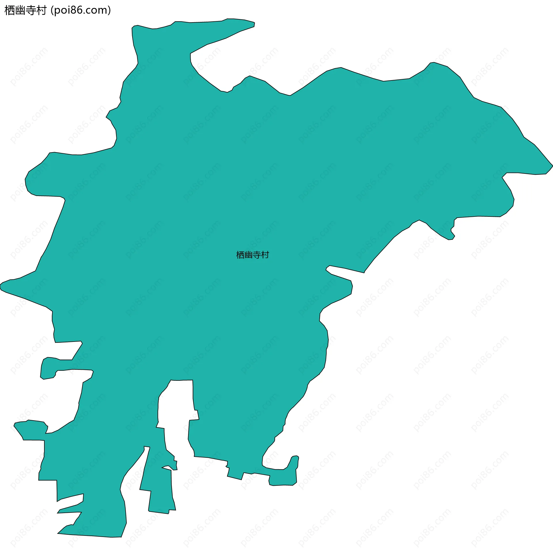 栖幽寺村边界地图