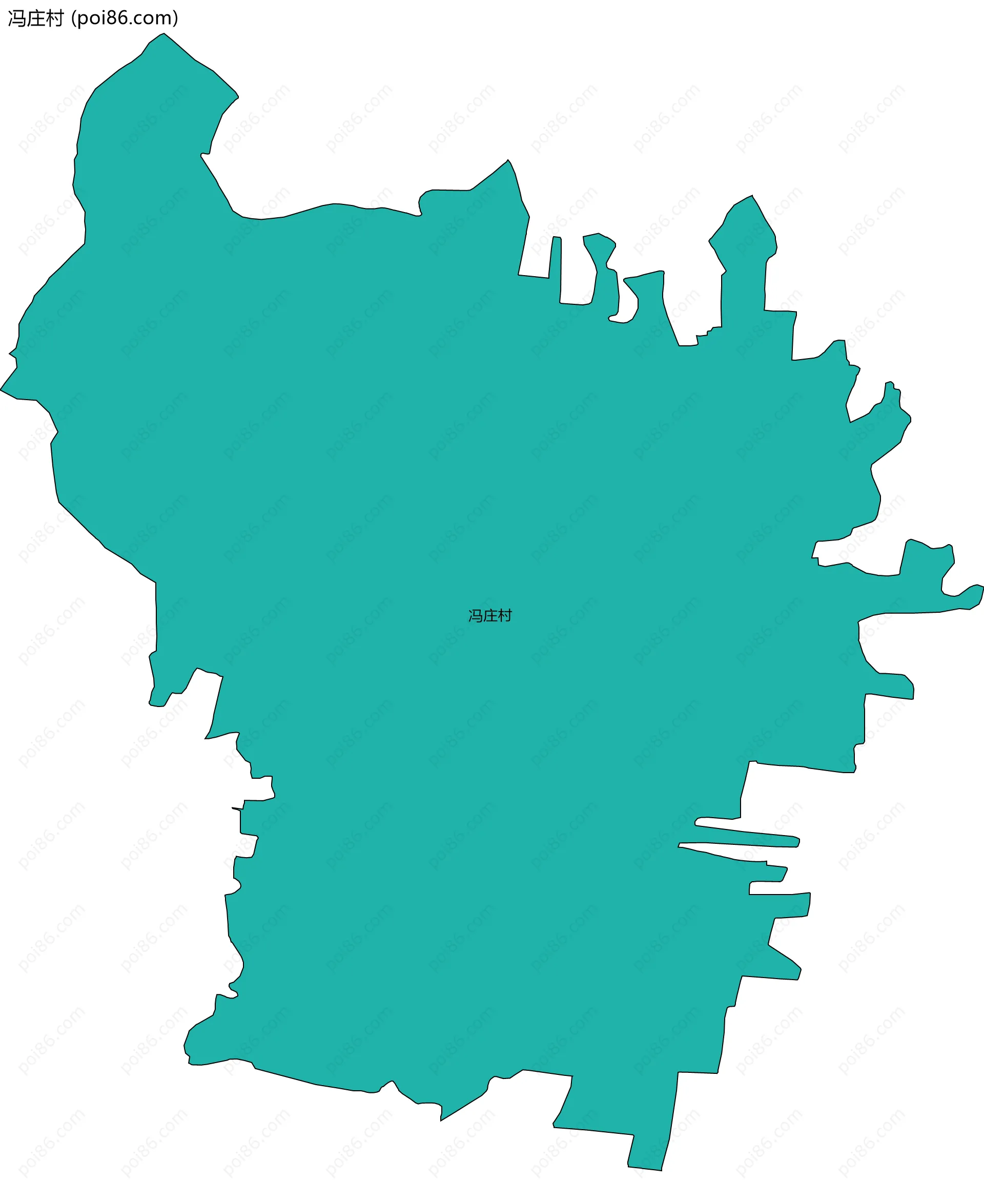冯庄村边界地图