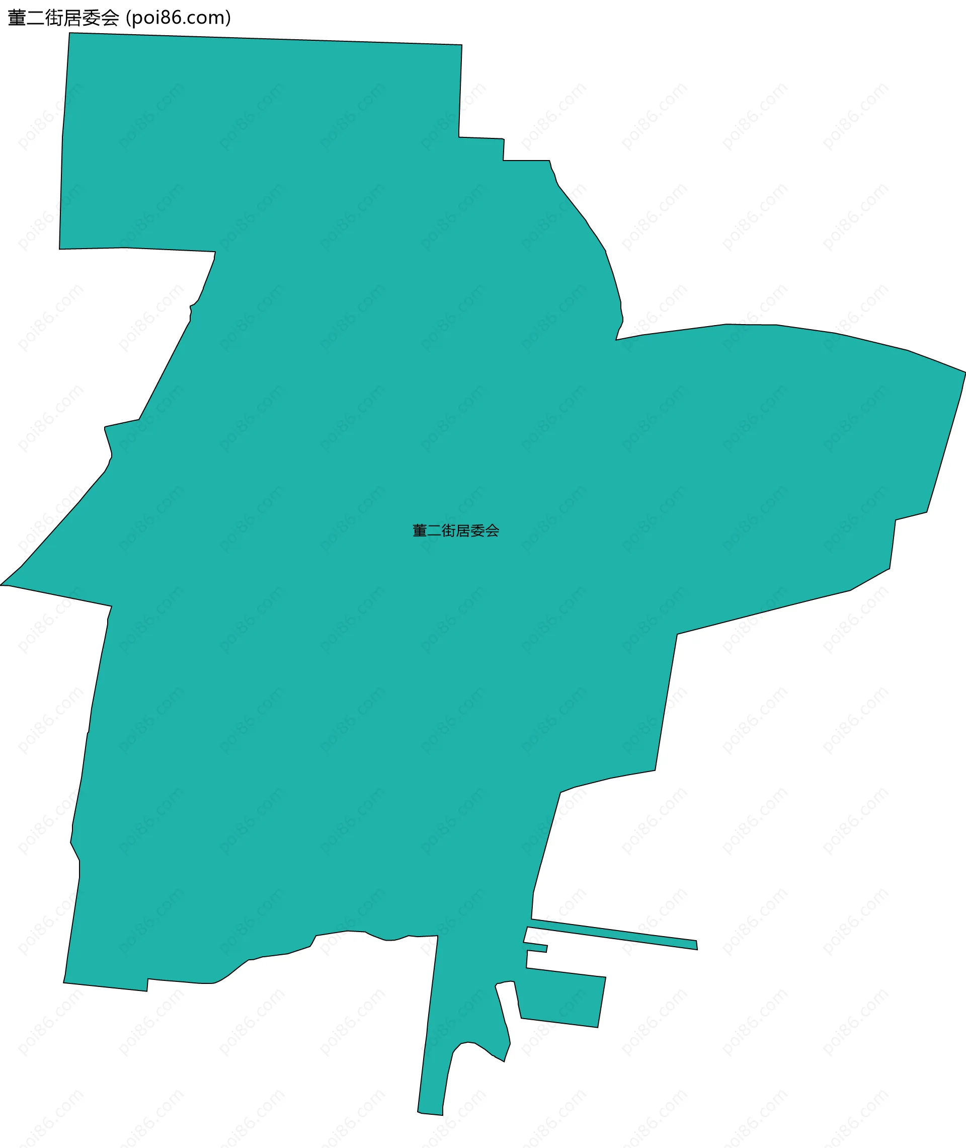 董二街居委会边界地图