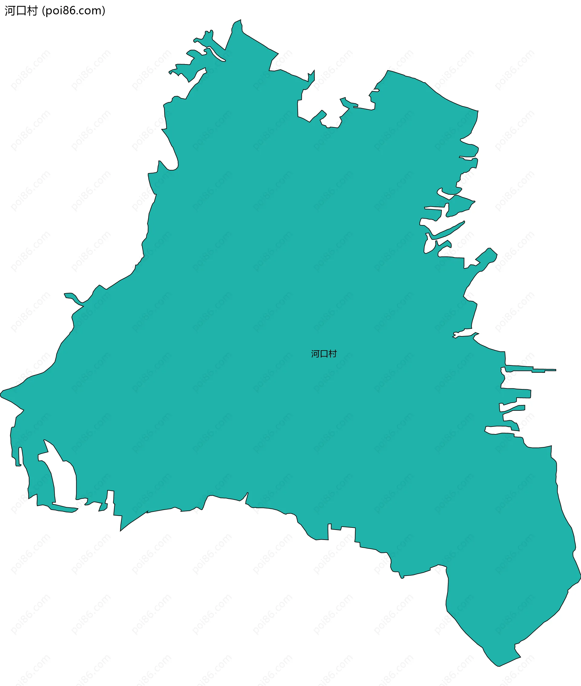 河口村边界地图