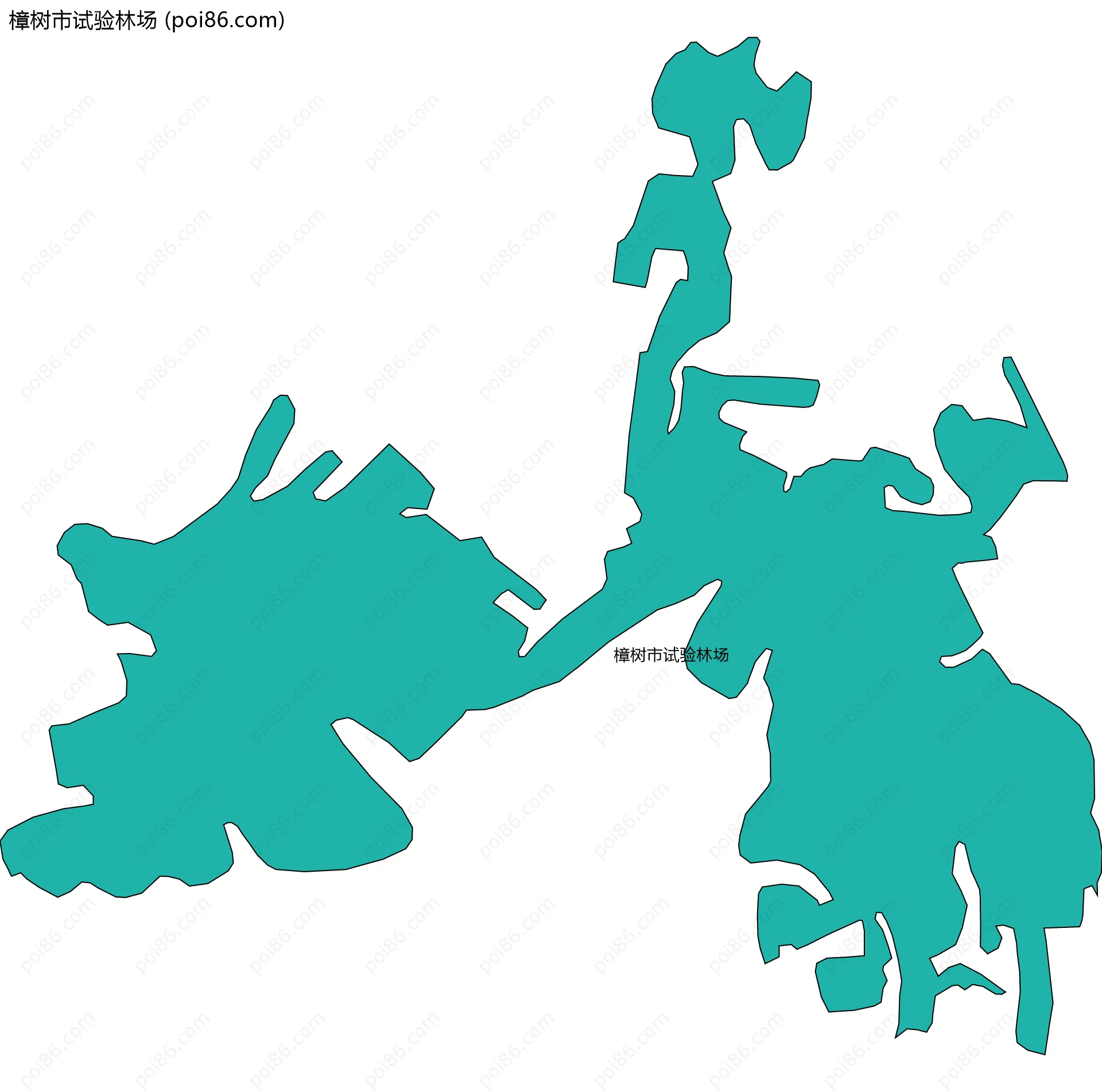 樟树市试验林场边界地图(五级行政区划)