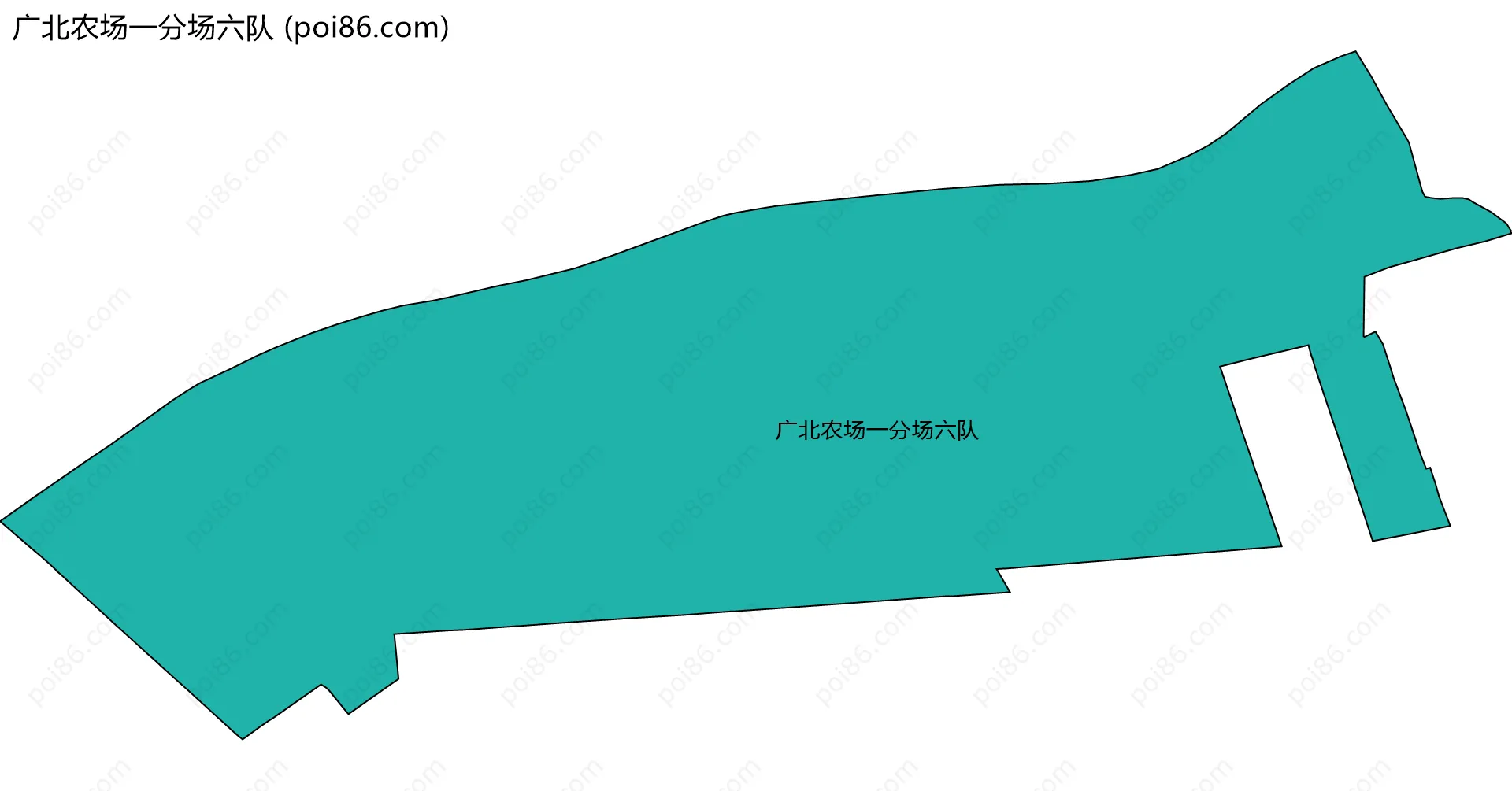 广北农场一分场六队边界地图