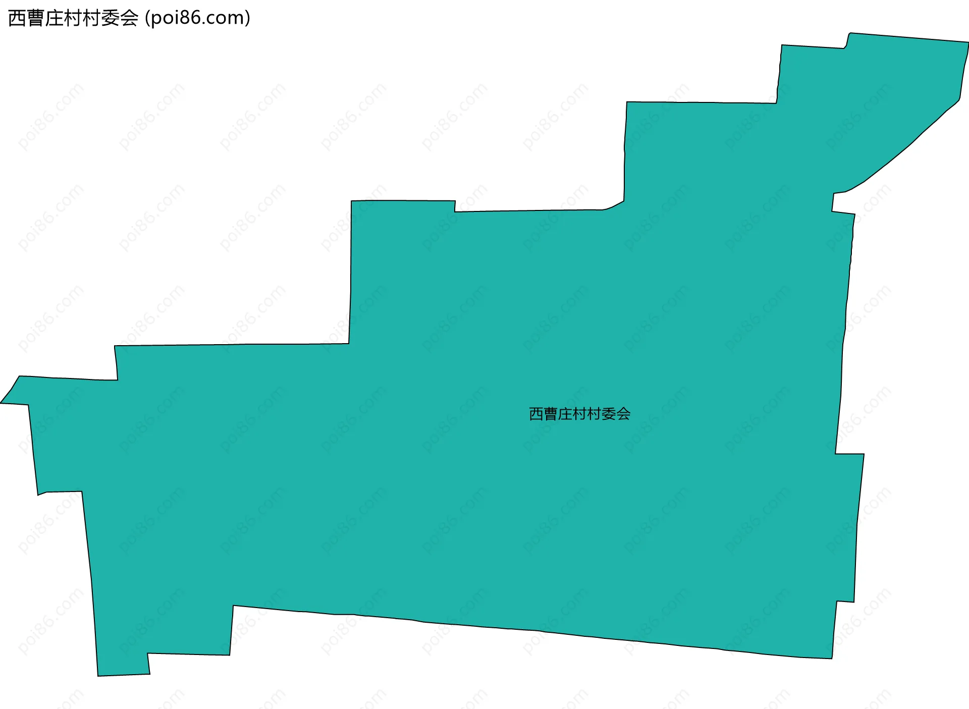 西曹庄村村委会边界地图