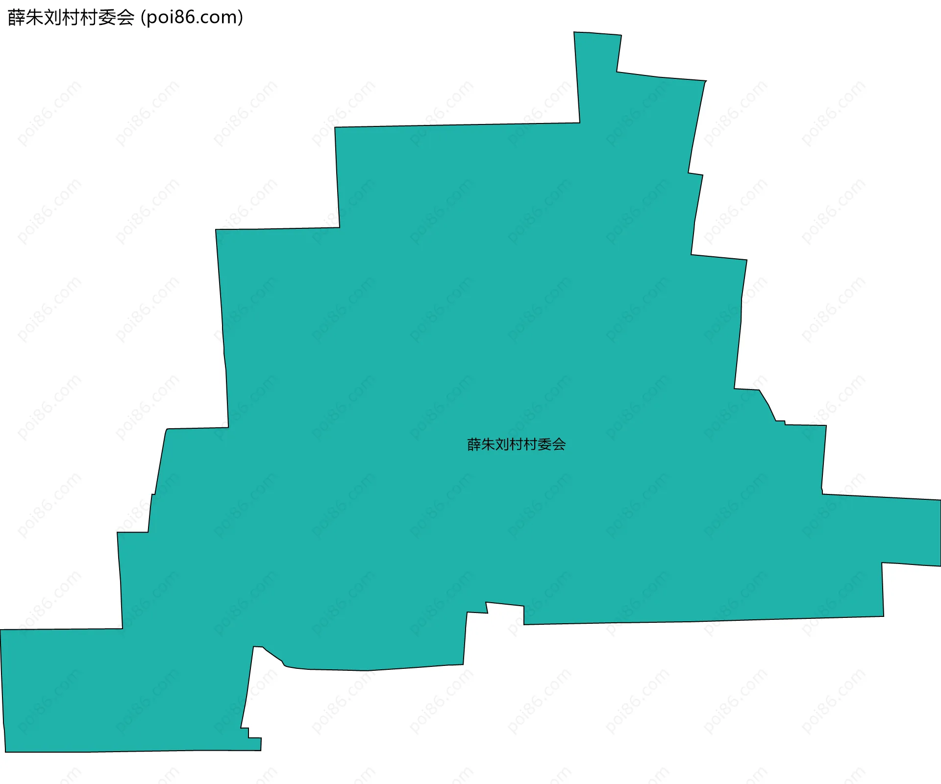 薛朱刘村村委会边界地图