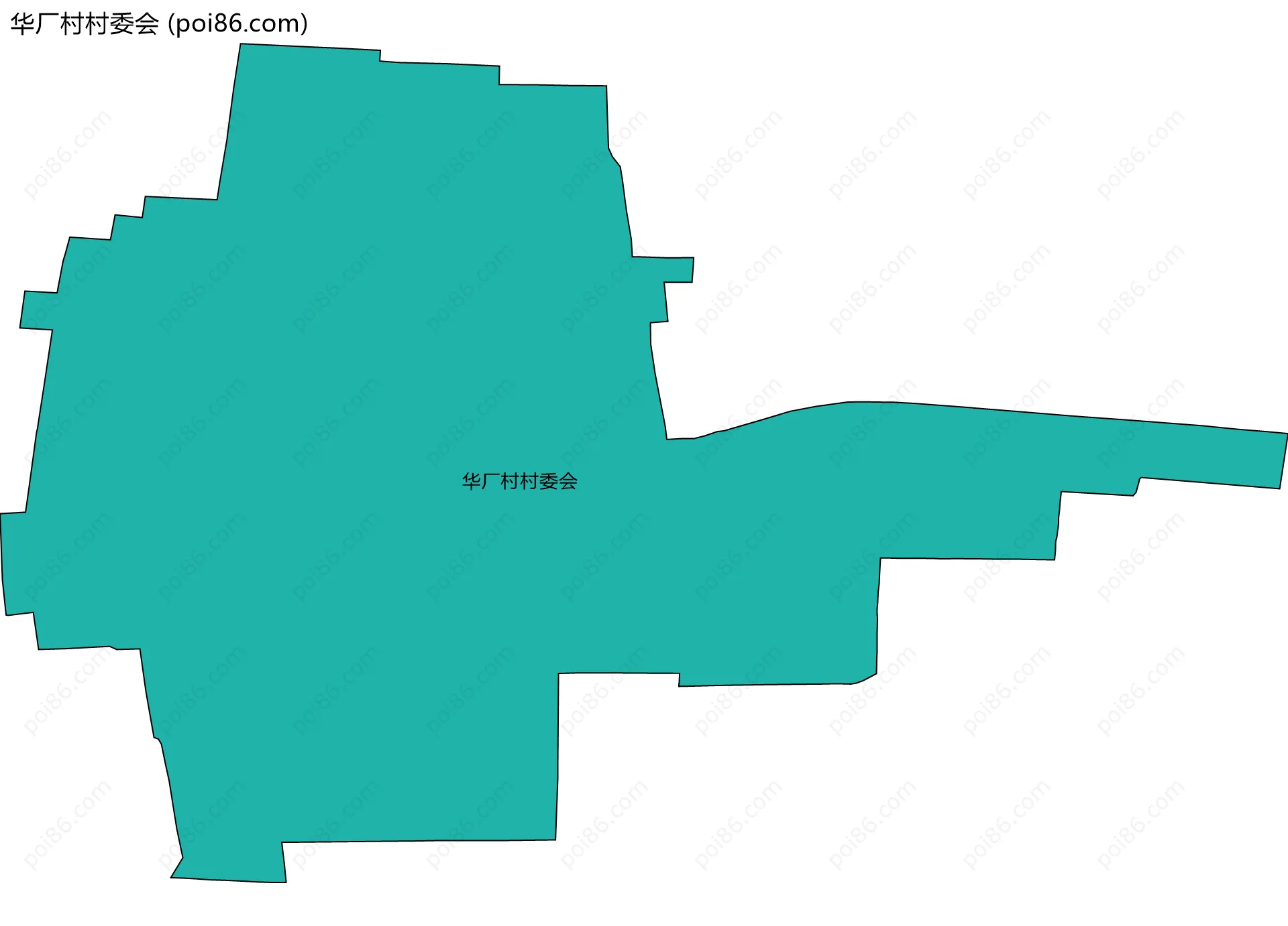 华厂村村委会边界地图