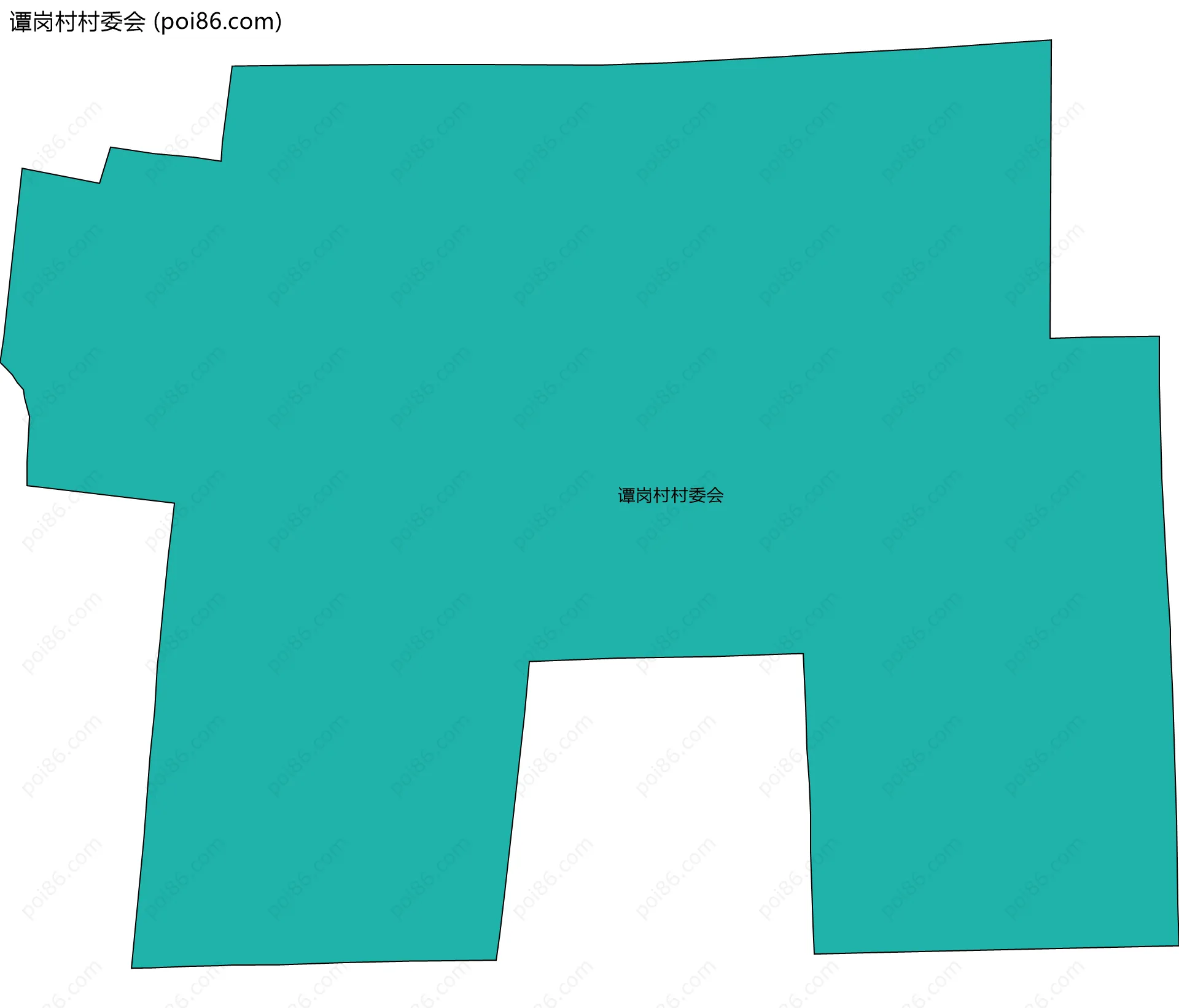 谭岗村村委会边界地图