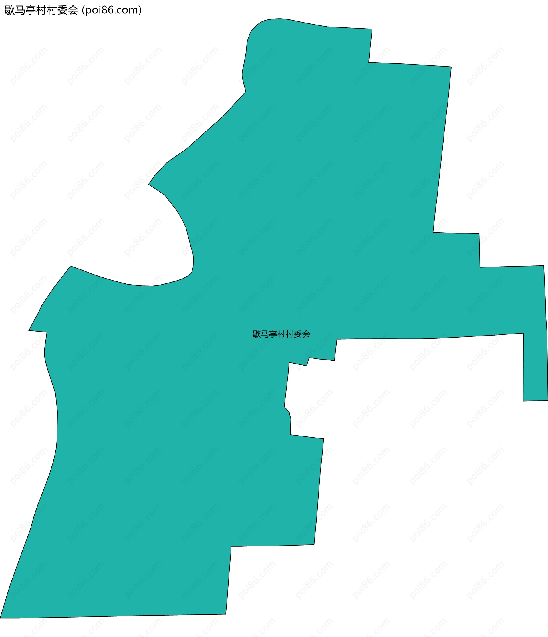 歇马亭村村委会边界地图