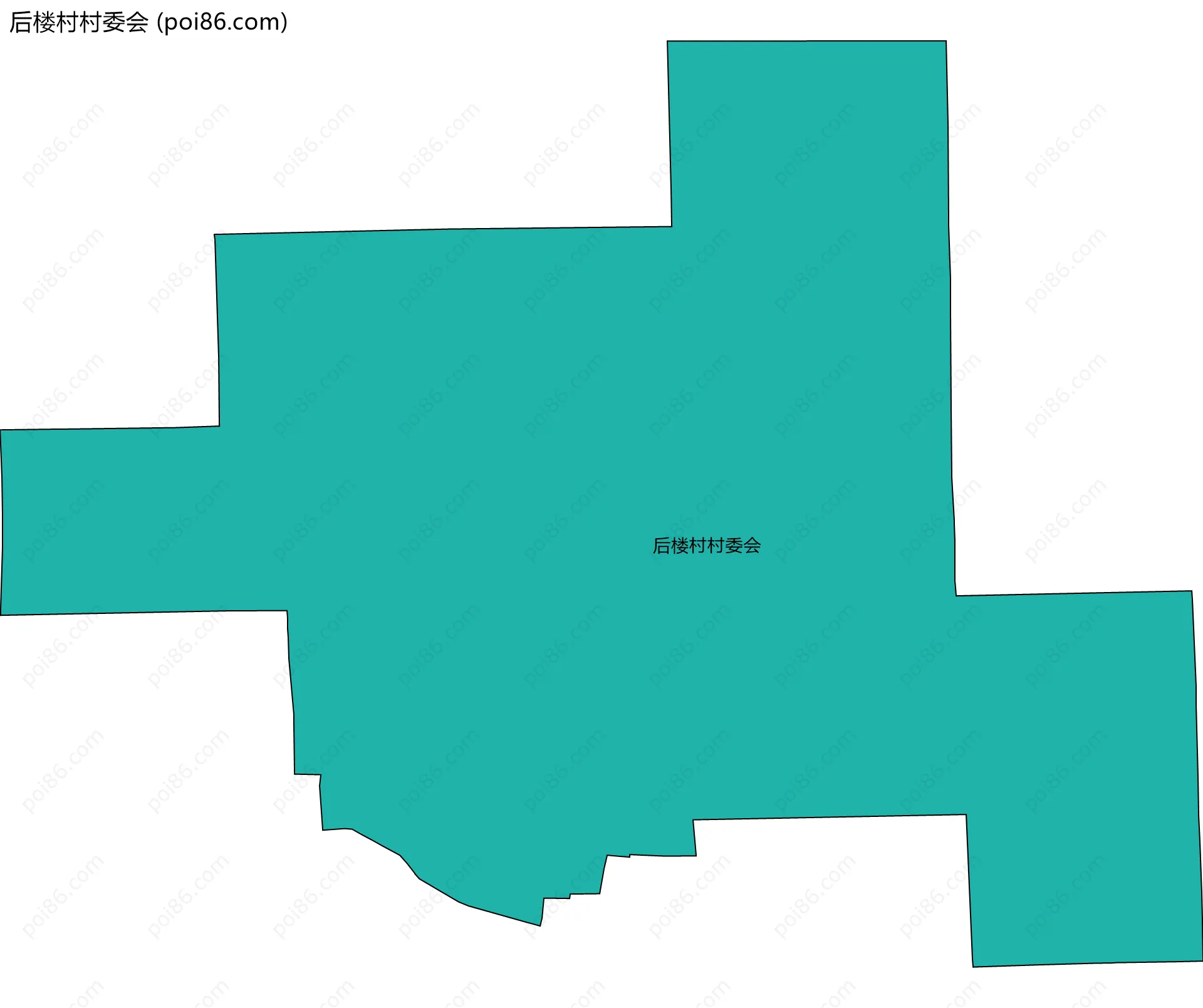 后楼村村委会边界地图