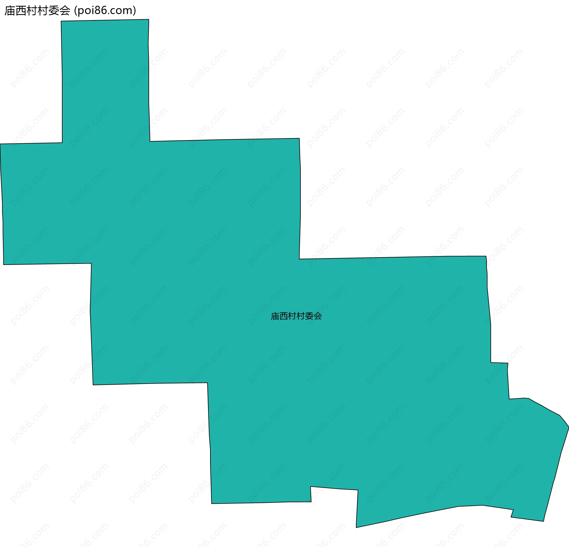 庙西村村委会边界地图