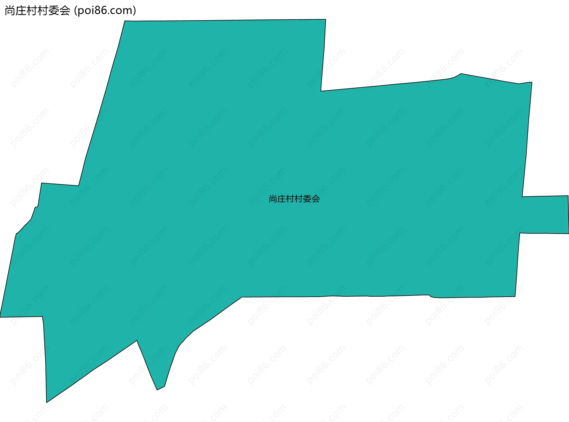 尚庄村村委会边界地图