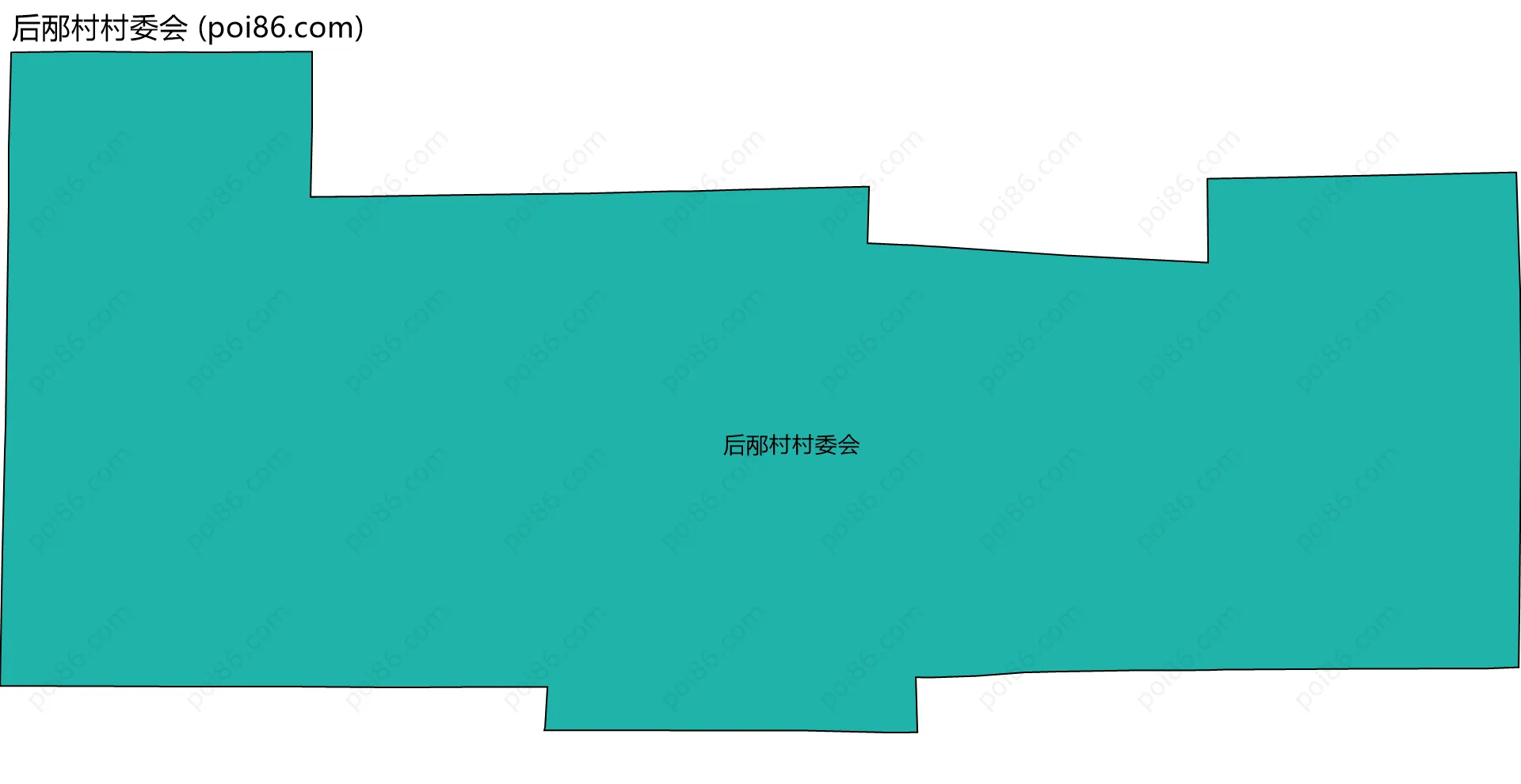 后邴村村委会边界地图