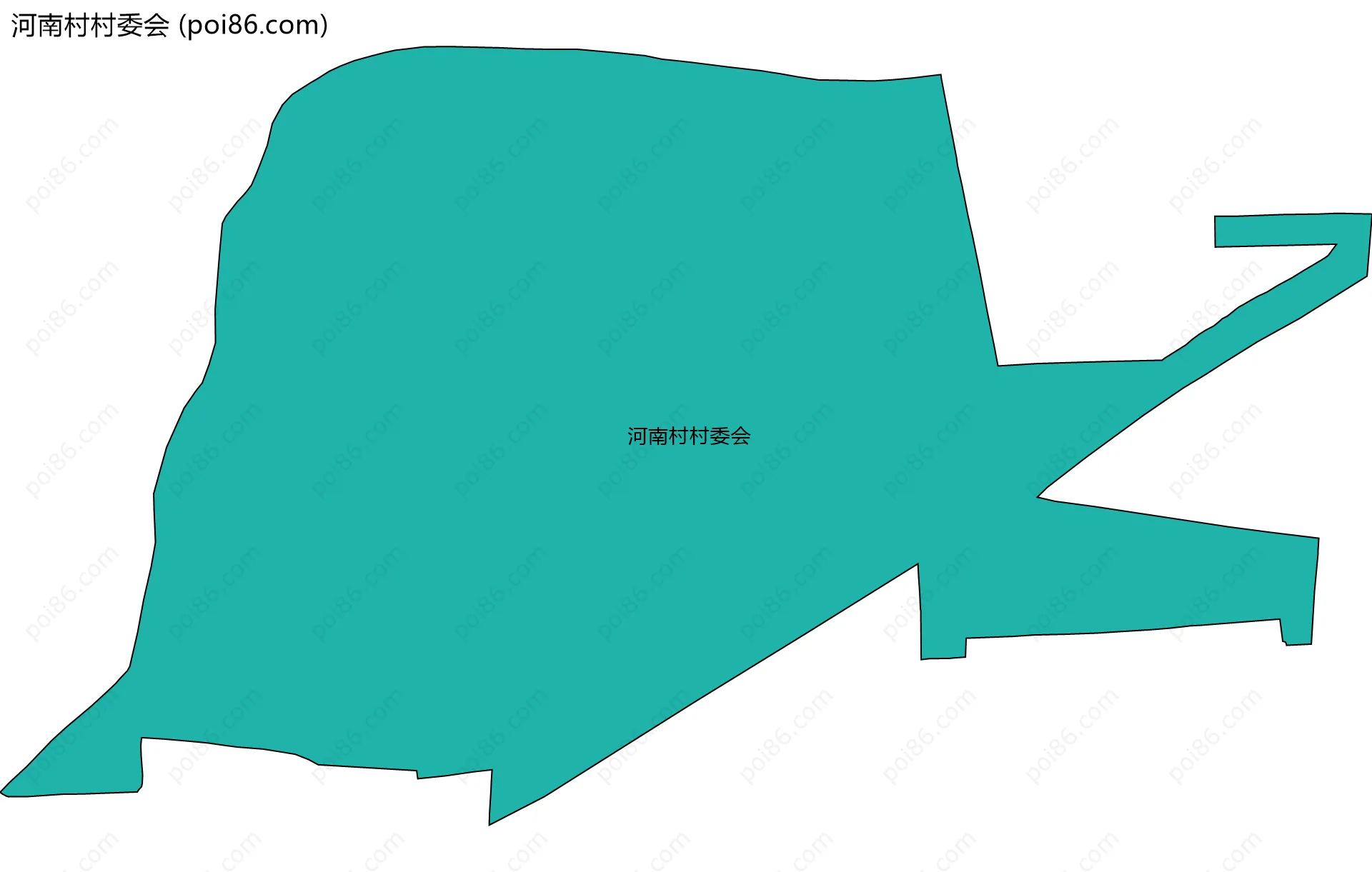 河南村村委会边界地图