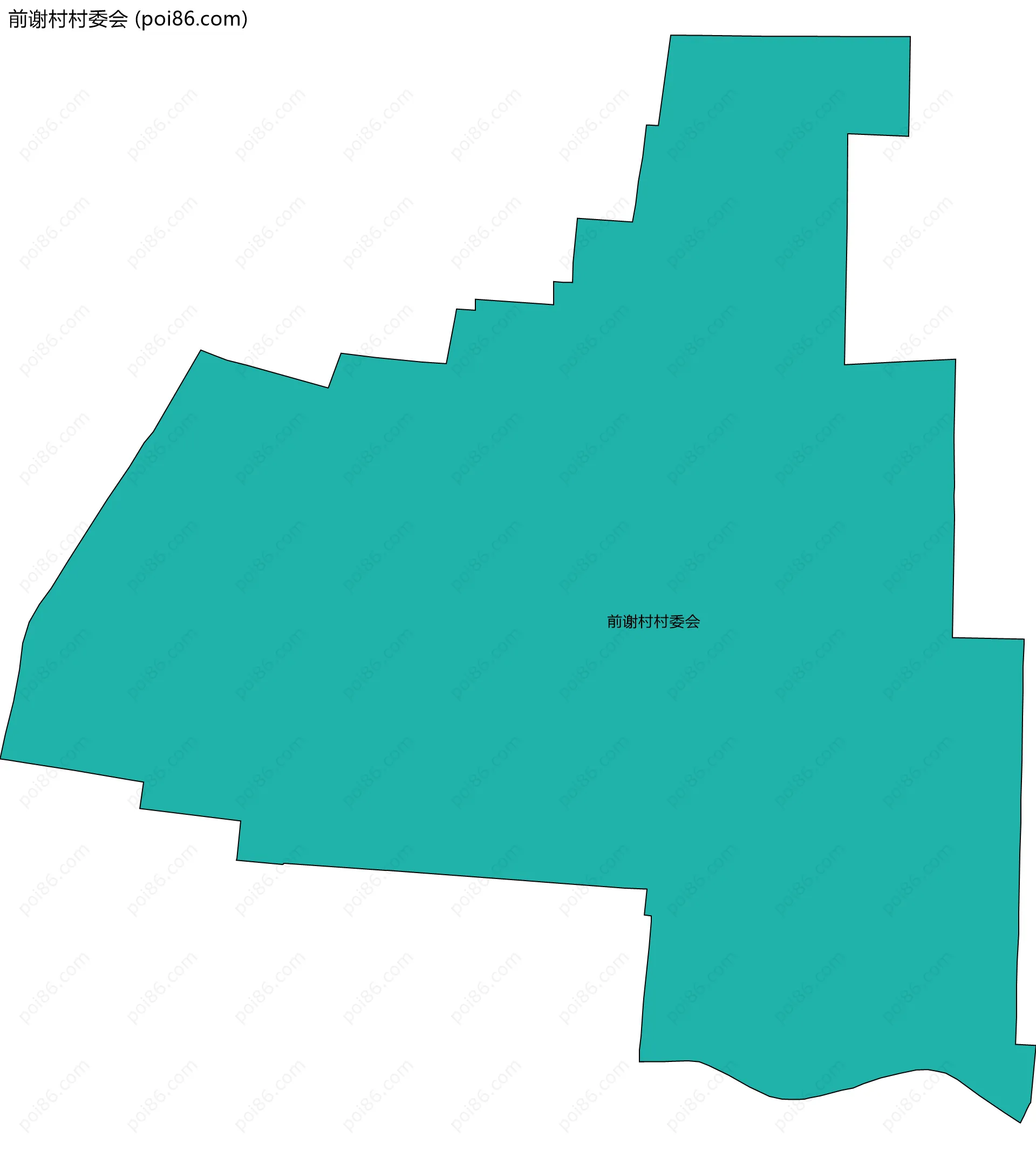 前谢村村委会边界地图