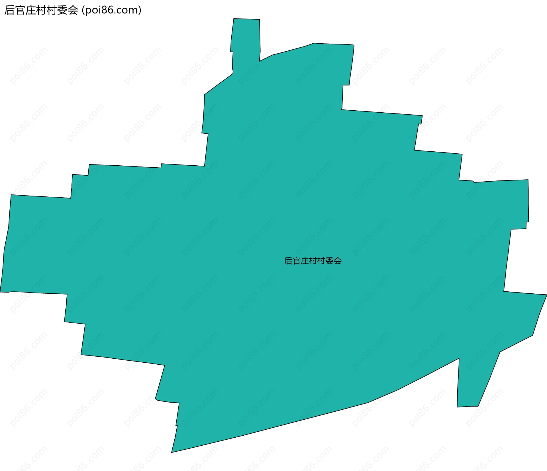 后官庄村村委会边界地图