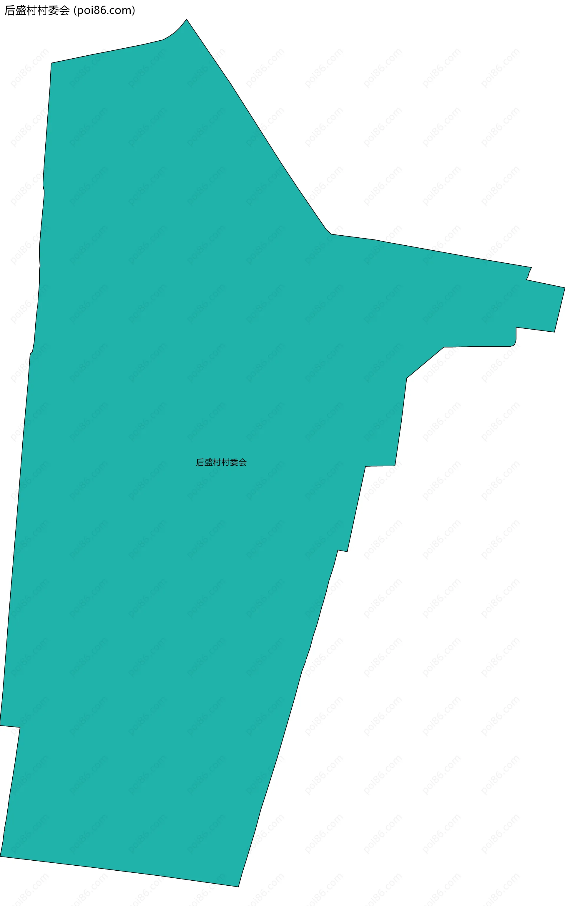 后盛村村委会边界地图