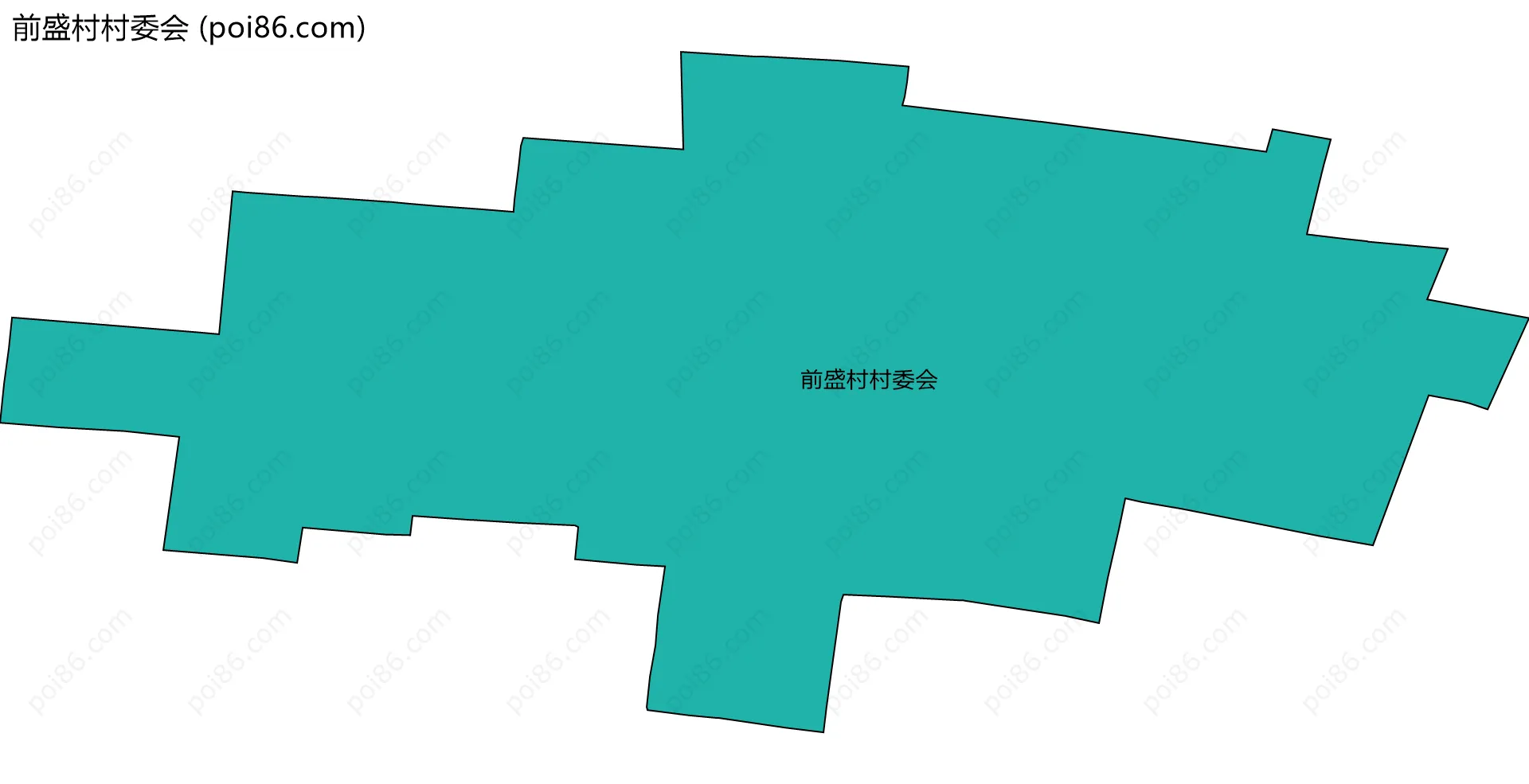 前盛村村委会边界地图