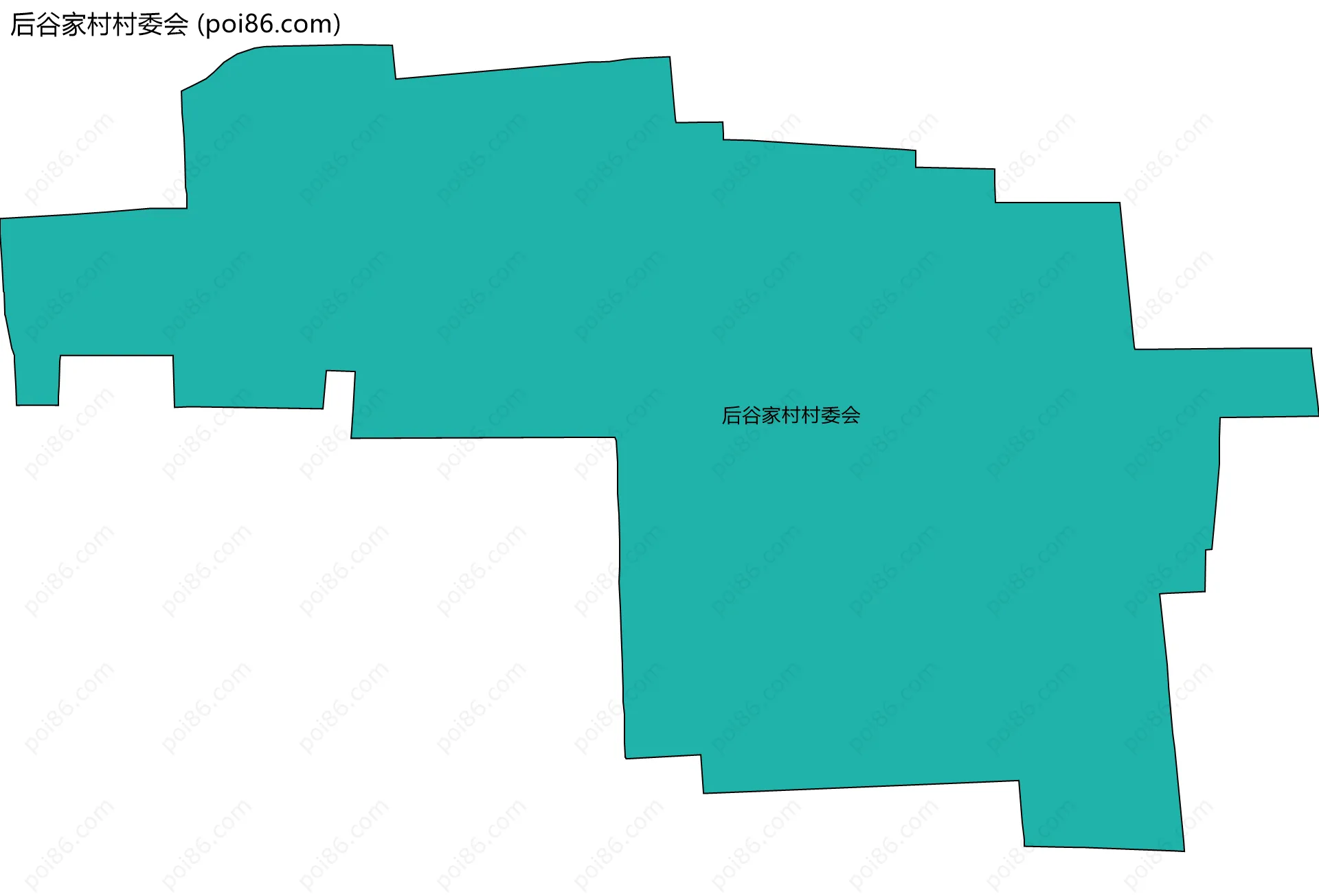 后谷家村村委会边界地图